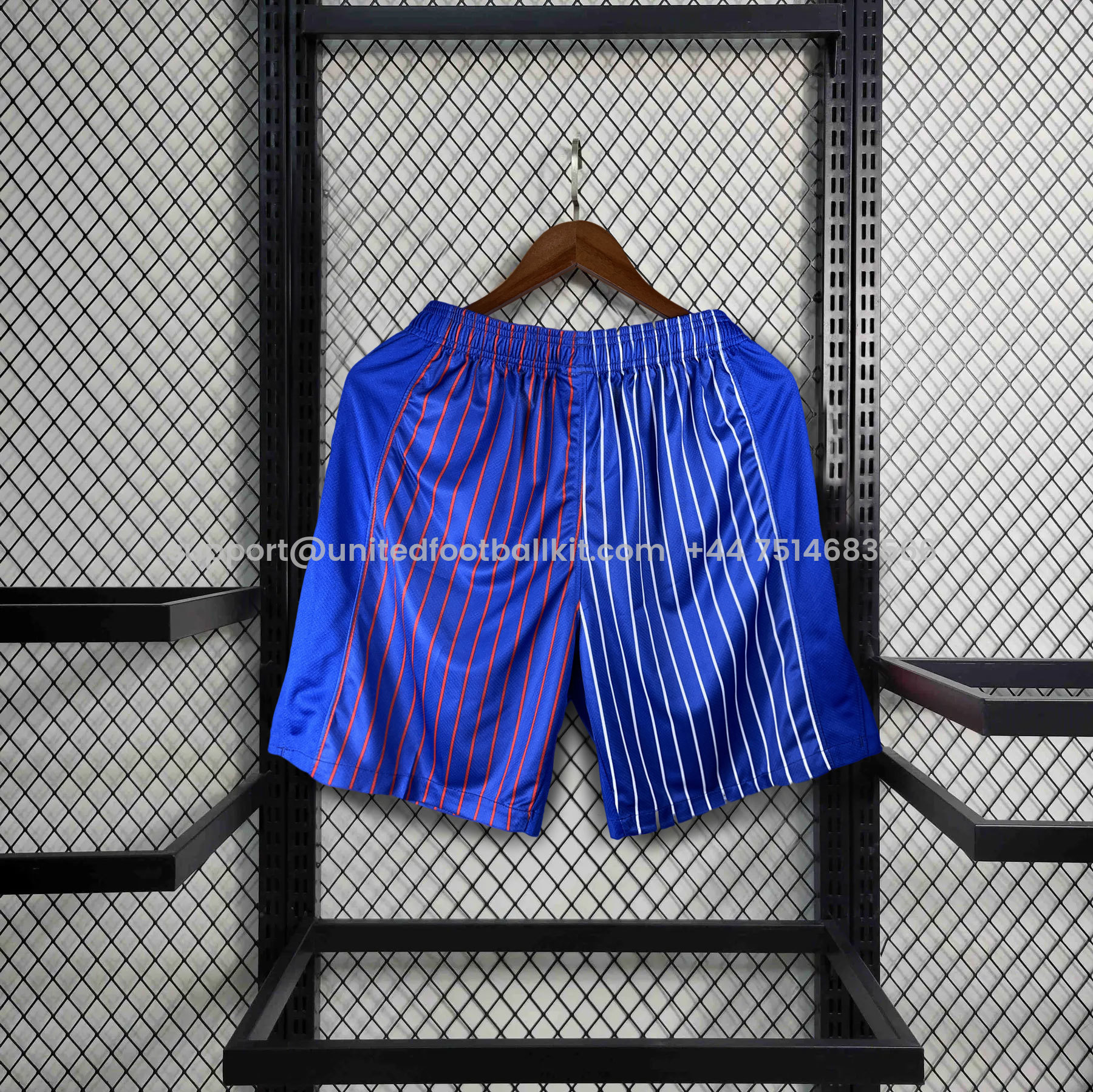 Unitedfootballkit.com | France 2024 Away Shorts - Fans Version -Customize Name, Number and Patch | Worldwide Shipping