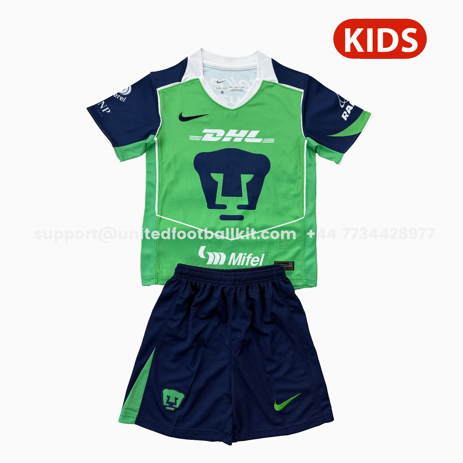 Unitedfootballkit.com | Pumas UNAM 25-26 Third Kids Kit -Customize Name, Number and Patch | Worldwide Shipping