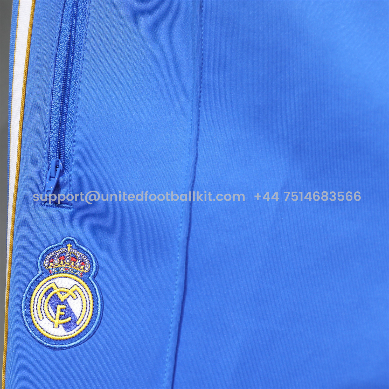 Unitedfootballkit.com | Real Madrid 25-26 Pure Color Training Set - Blue Top and Blue Pants -Customize Name, Number and Patch | Worldwide Shipping