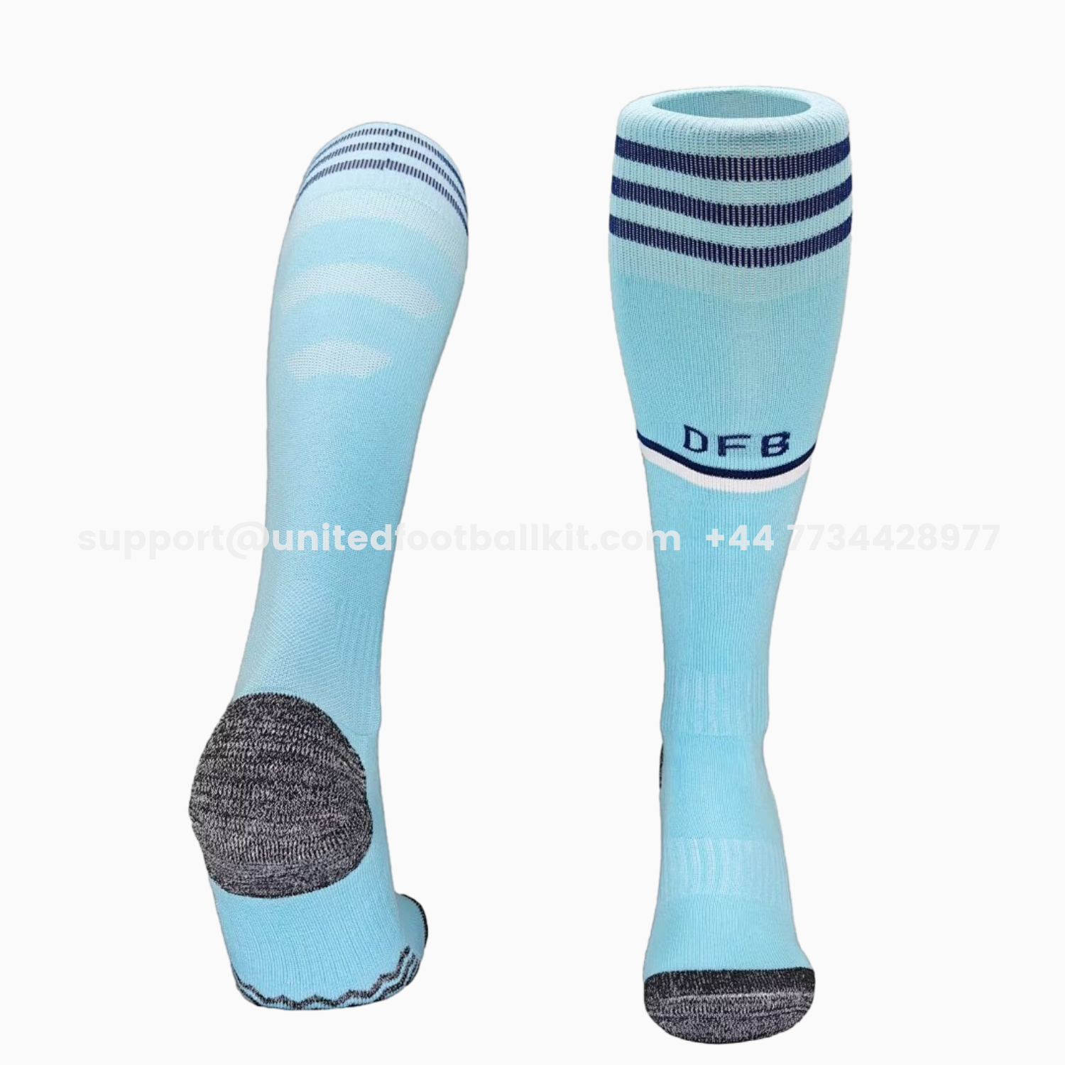 Unitedfootballkit.com | Germany 2026 Away Socks - Sky Blue -Customize Name, Number and Patch | Worldwide Shipping