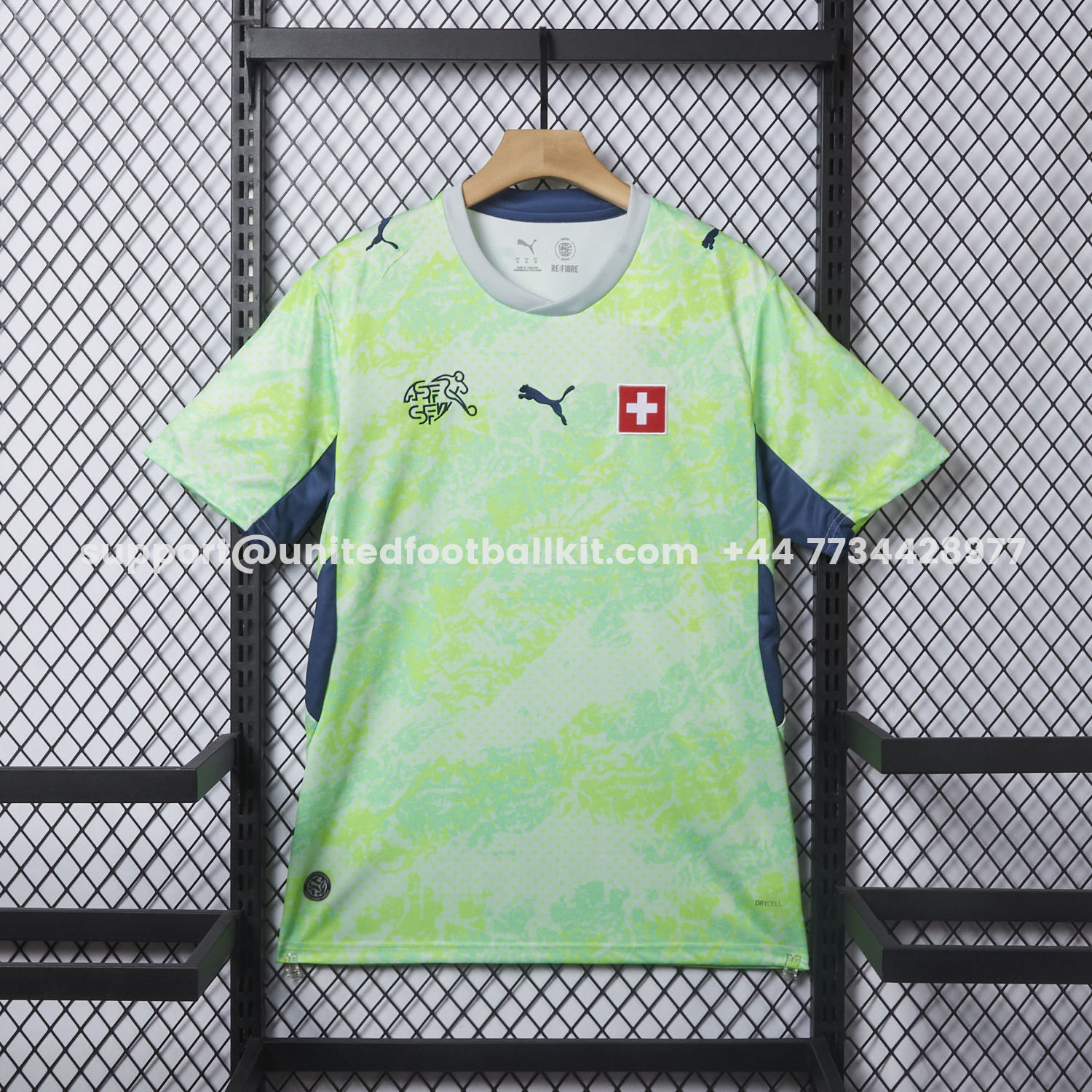 Unitedfootballkit.com | Switzerland 2026 Away Green Jersey - Fans Version -Customize Name, Number and Patch | Worldwide Shipping