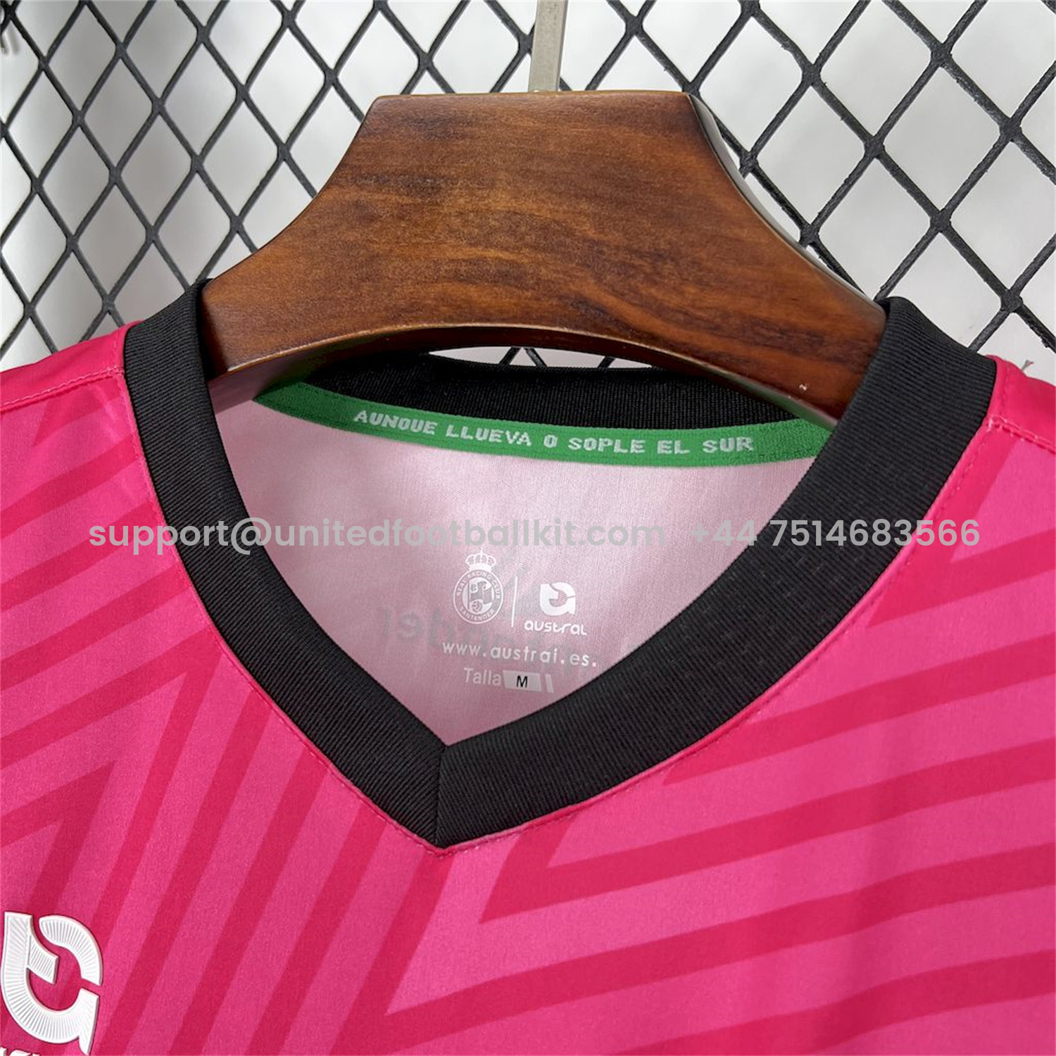 Unitedfootballkit.com | Racing de Santander 24-25 Pink Goalkeeper Jersey - Fans Version -Customize Name, Number and Patch | Worldwide Shipping