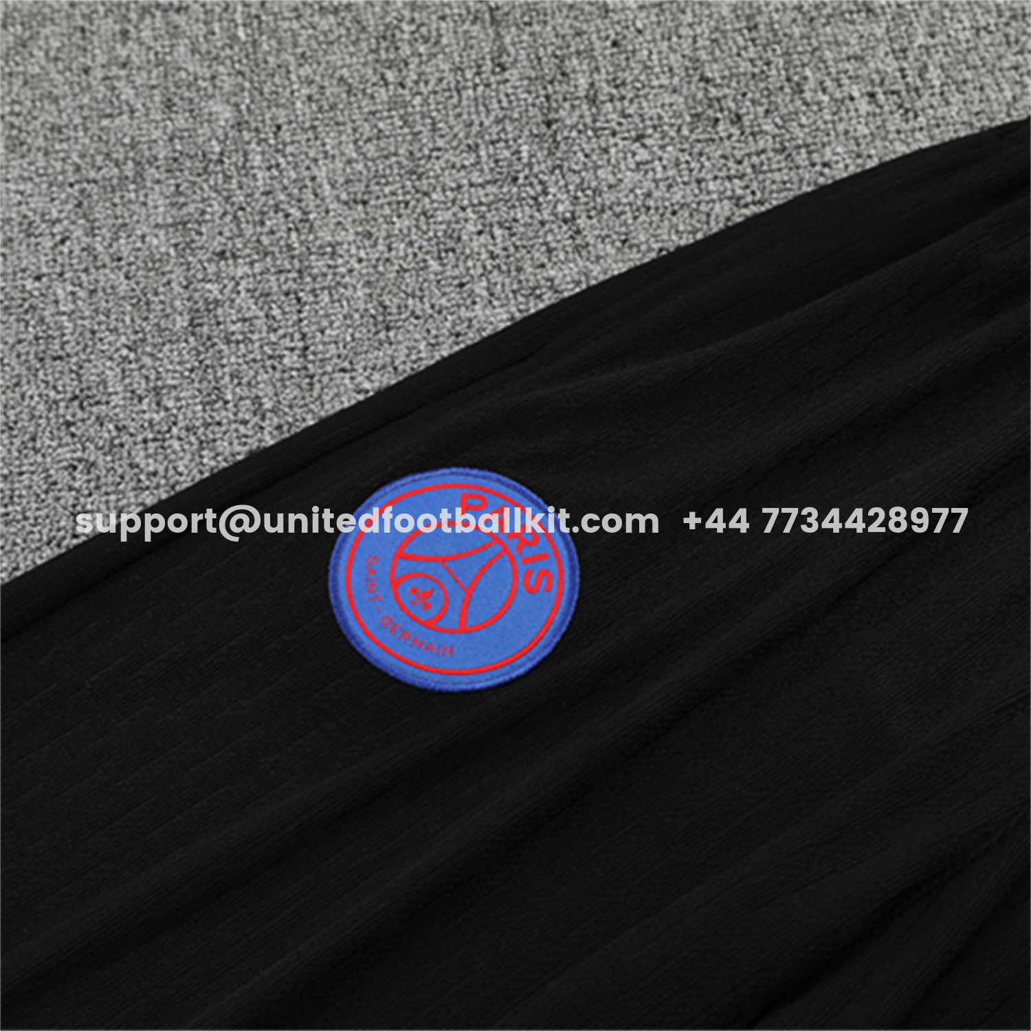Unitedfootballkit.com | Paris Saint-Germain PSG 25-26 Long Sleeve Training Set - Player Version - White Top and Black Pants -Customize Name, Number and Patch | Worldwide Shipping