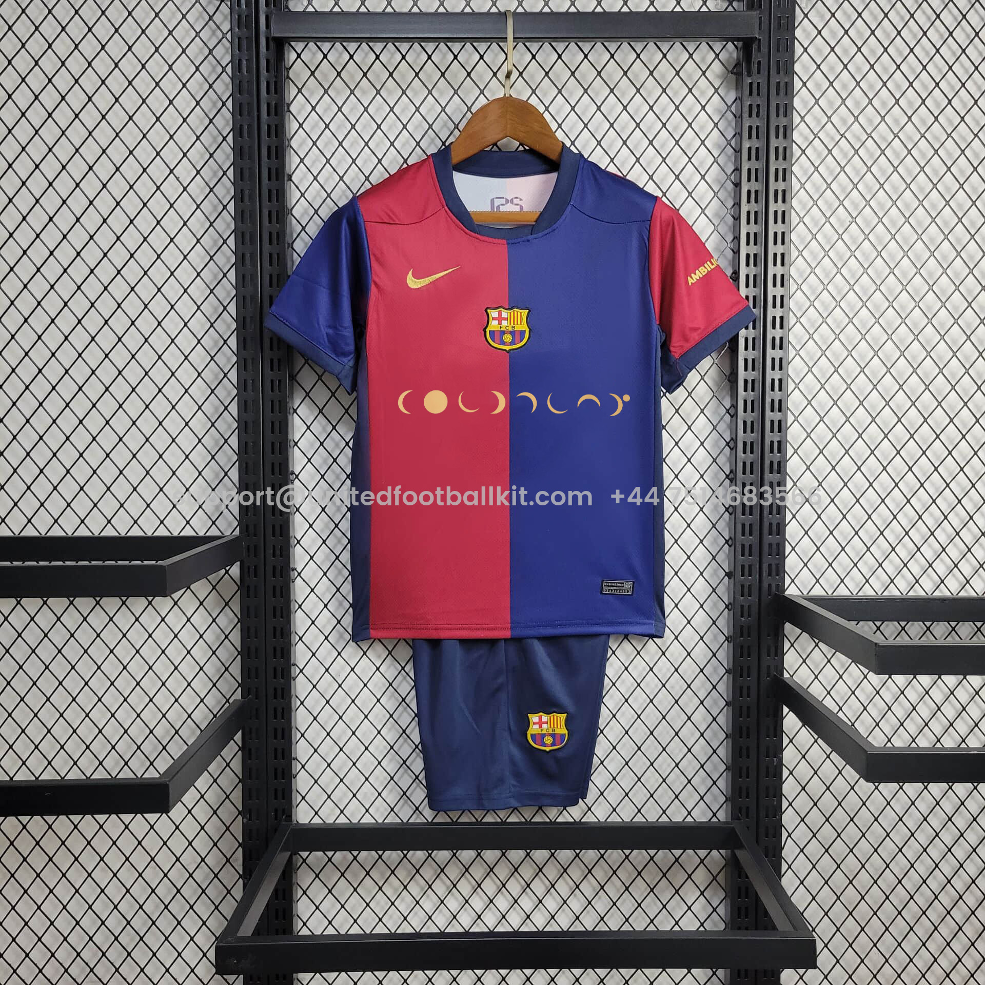 Unitedfootballkit.com | Barcelona X Coldplay 24-25 Home Co-Branded Kids Kit -Customize Name, Number and Patch | Worldwide Shipping
