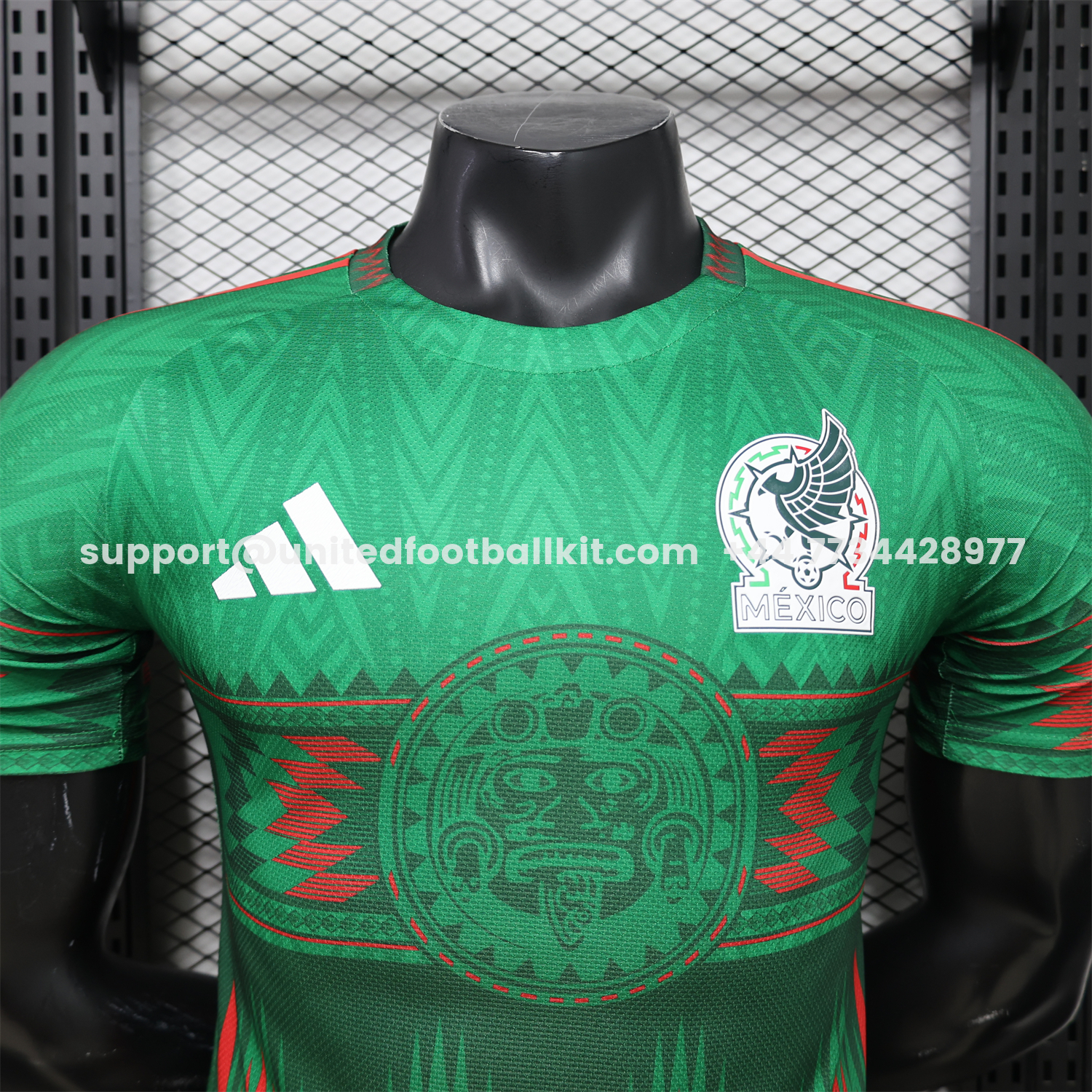 Unitedfootballkit.com | Mexico 2026 Aztec Sun Stone Green Special Jersey - Player Version -Customize Name, Number and Patch | Worldwide Shipping