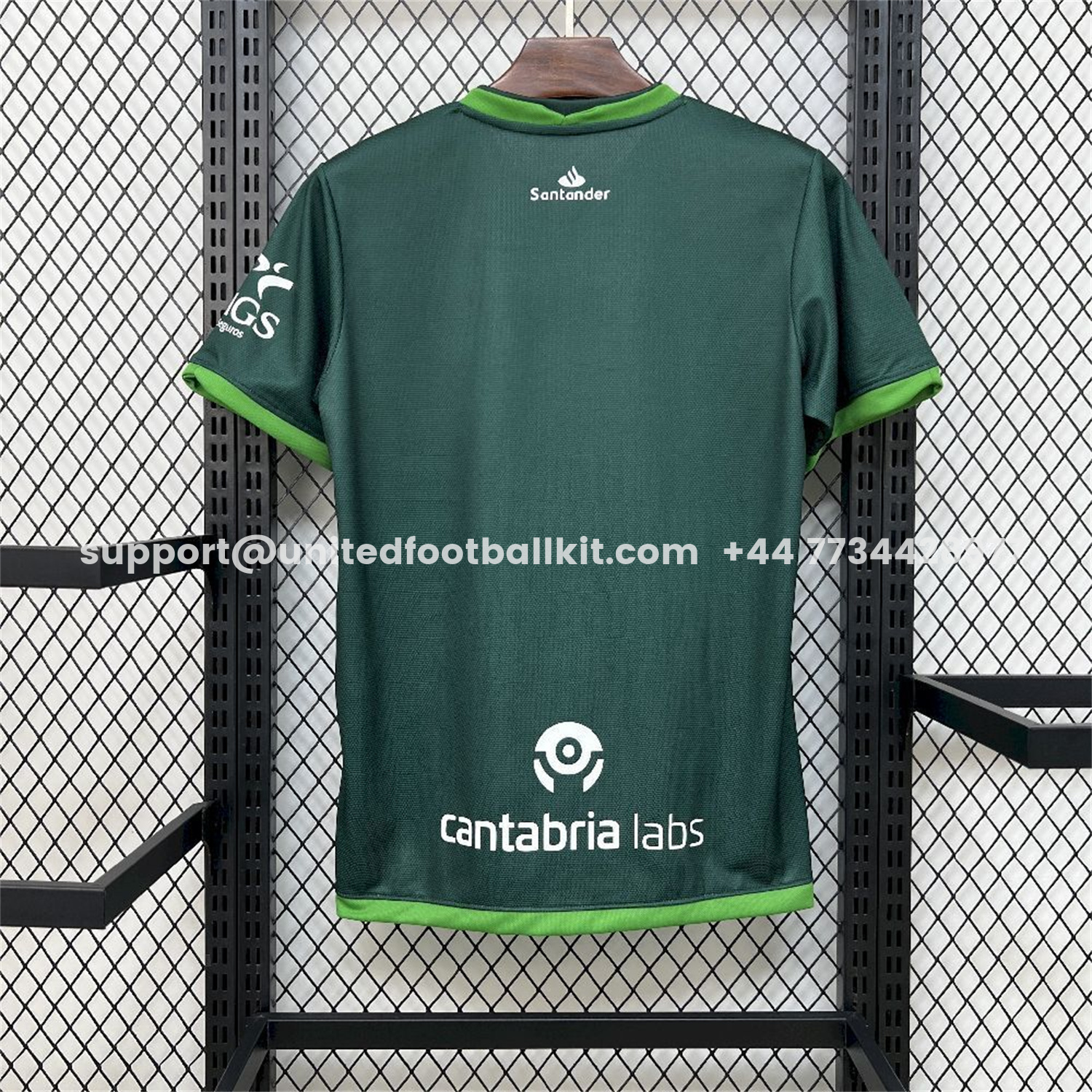 Unitedfootballkit.com | Racing de Santander 25-26 Away Green Jersey - Fans Version -Customize Name, Number and Patch | Worldwide Shipping