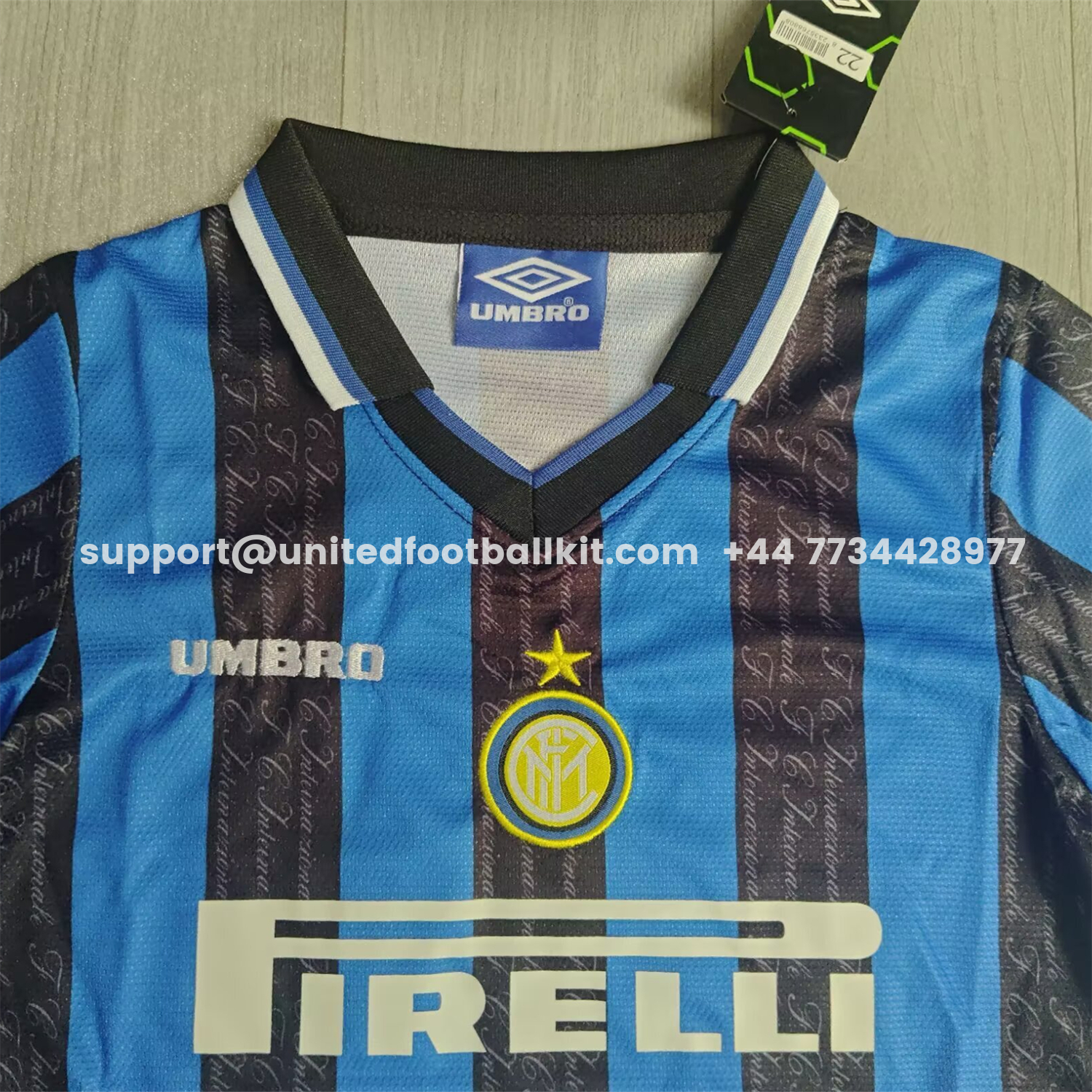 Unitedfootballkit.com | Retro Inter Milan 1997-98 Home Kids Kit -Customize Name, Number and Patch | Worldwide Shipping