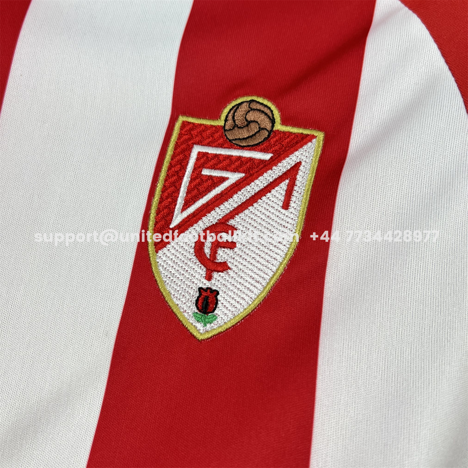 Unitedfootballkit.com | Granada CF 25-26 Retro Style Red Polo Jersey - Fans Version -Customize Name, Number and Patch | Worldwide Shipping