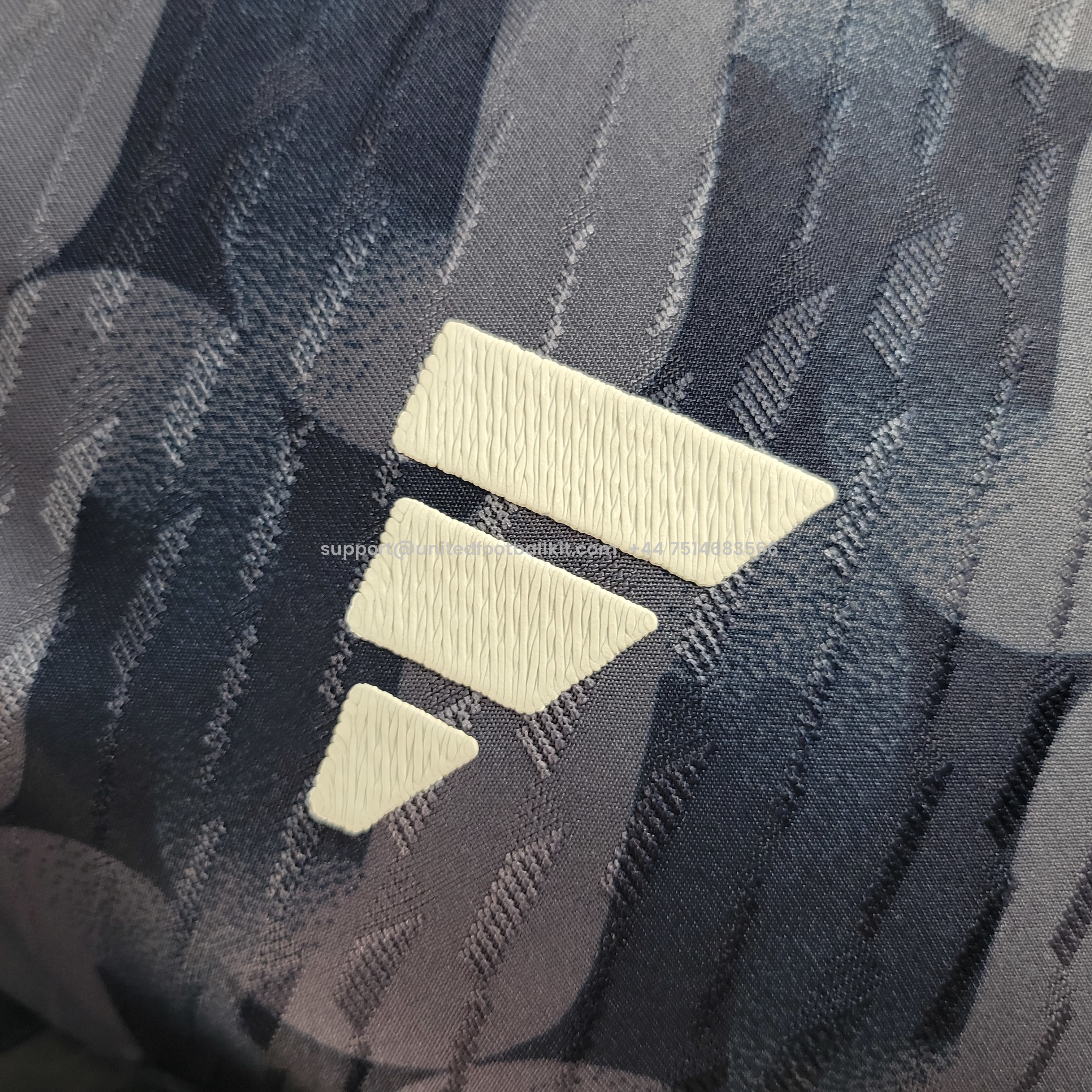 Unitedfootballkit.com | Real Madrid 23-24 Away Blue Jersey - Player Version -Customize Name, Number and Patch | Worldwide Shipping