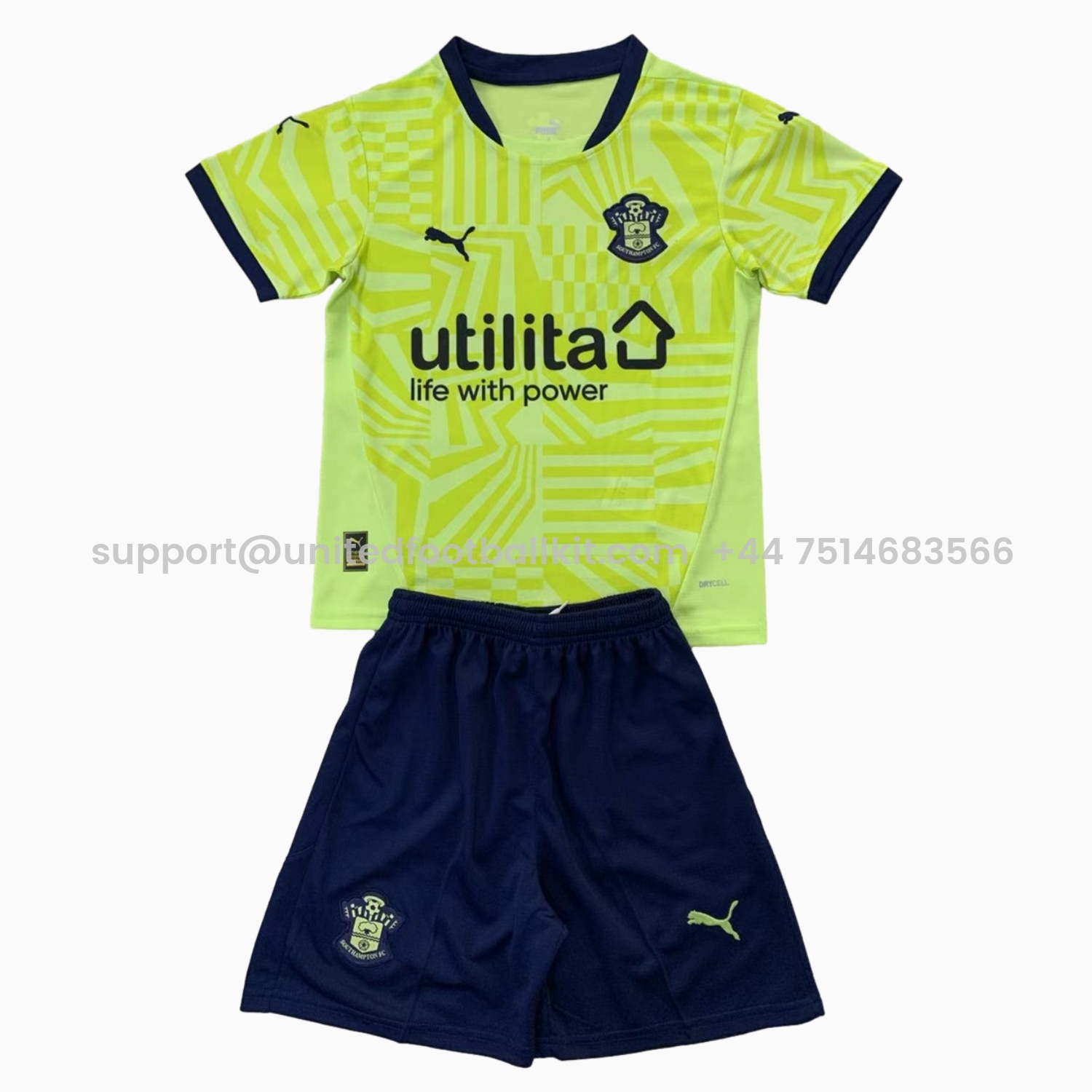 Unitedfootballkit.com | Southampton 24-25 Away Kids Kit -Customize Name, Number and Patch | Worldwide Shipping