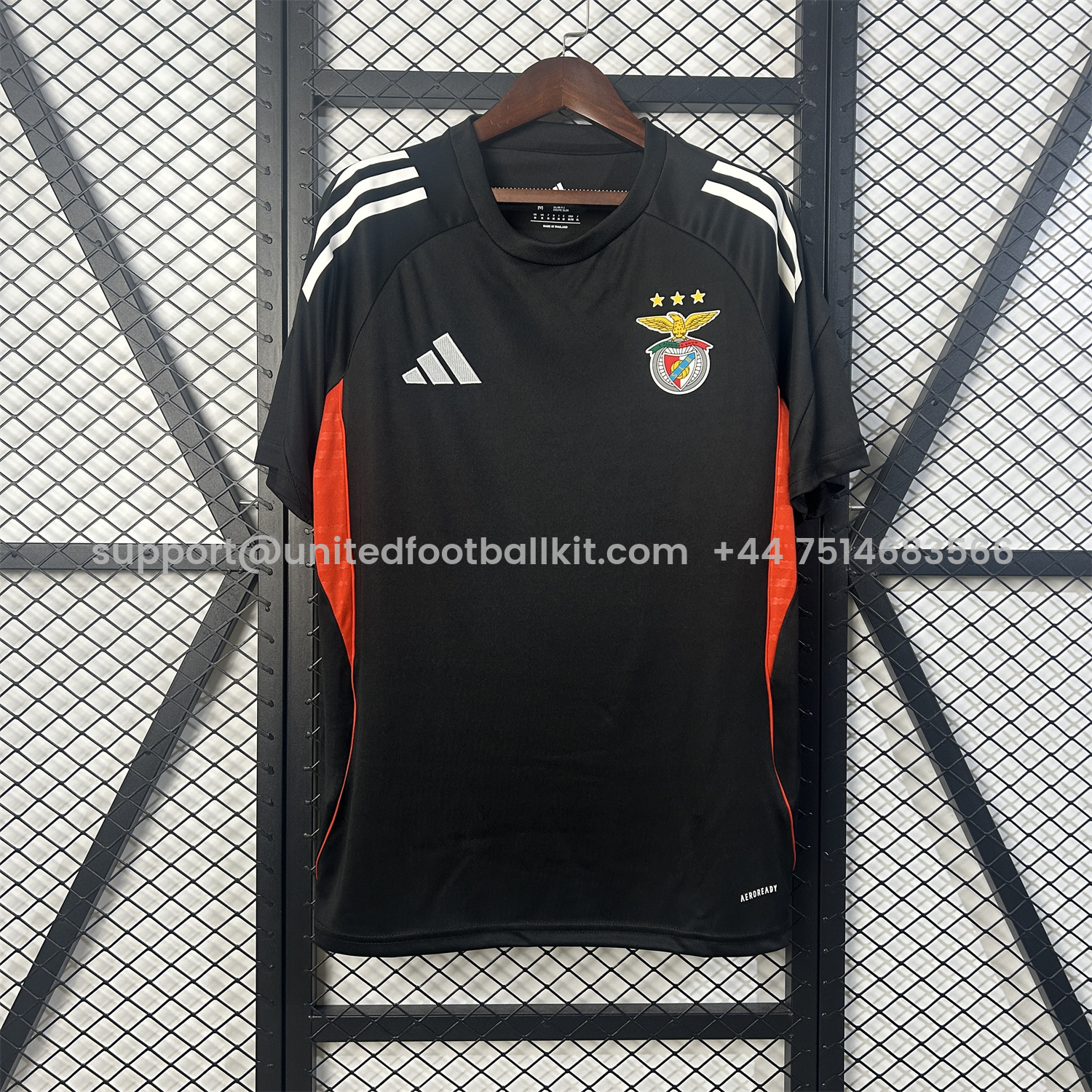 Unitedfootballkit.com | Benfica 25-26 Black Training Jersey - Fans Version -Customize Name, Number and Patch | Worldwide Shipping