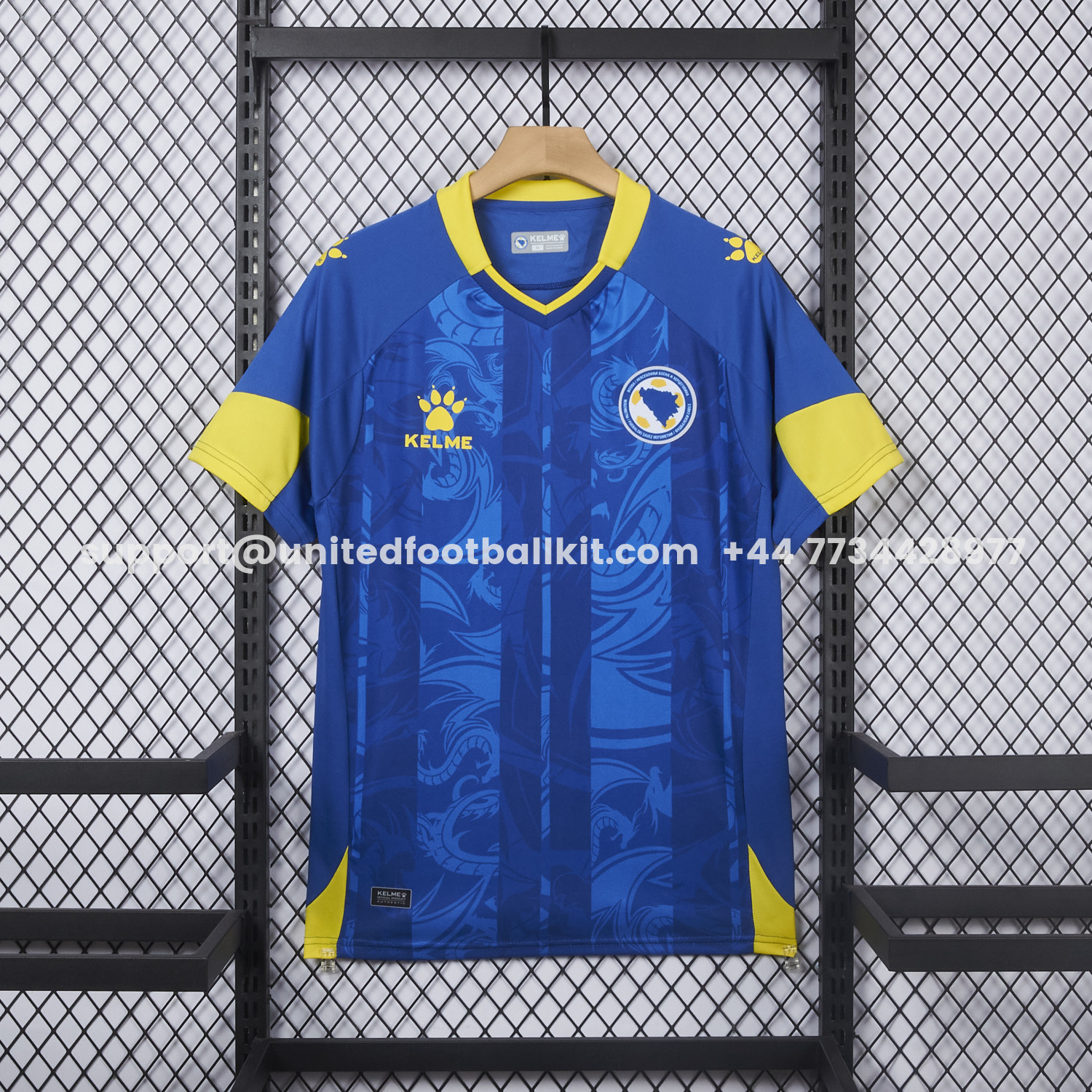 Unitedfootballkit.com | Bosnia and Herzegovina 2025 Home Jersey - Fans Version -Customize Name, Number and Patch | Worldwide Shipping