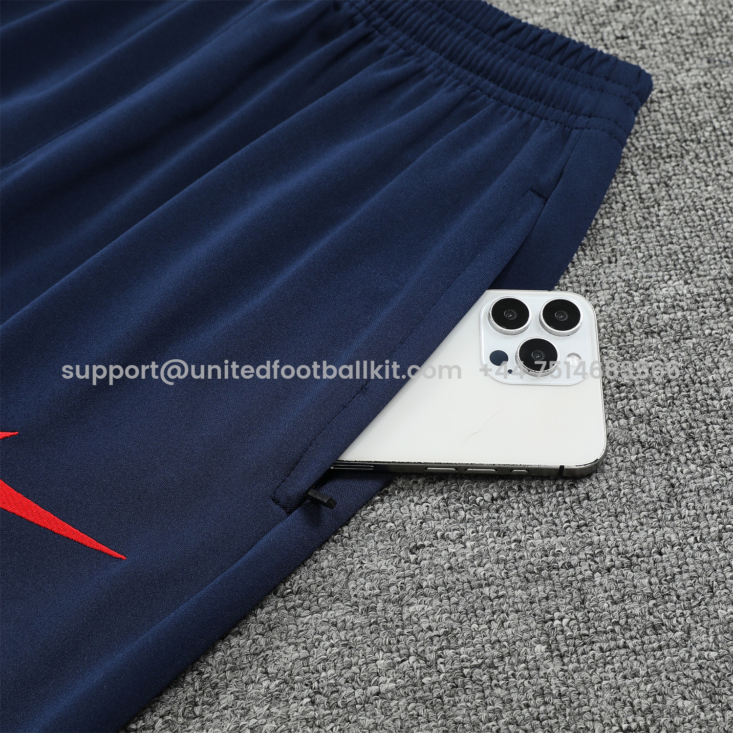 Unitedfootballkit.com | Paris Saint-Germain PSG 24-25 Training Hoodie Set - Royal Blue Hoodie and Pants -Customize Name, Number and Patch | Worldwide Shipping