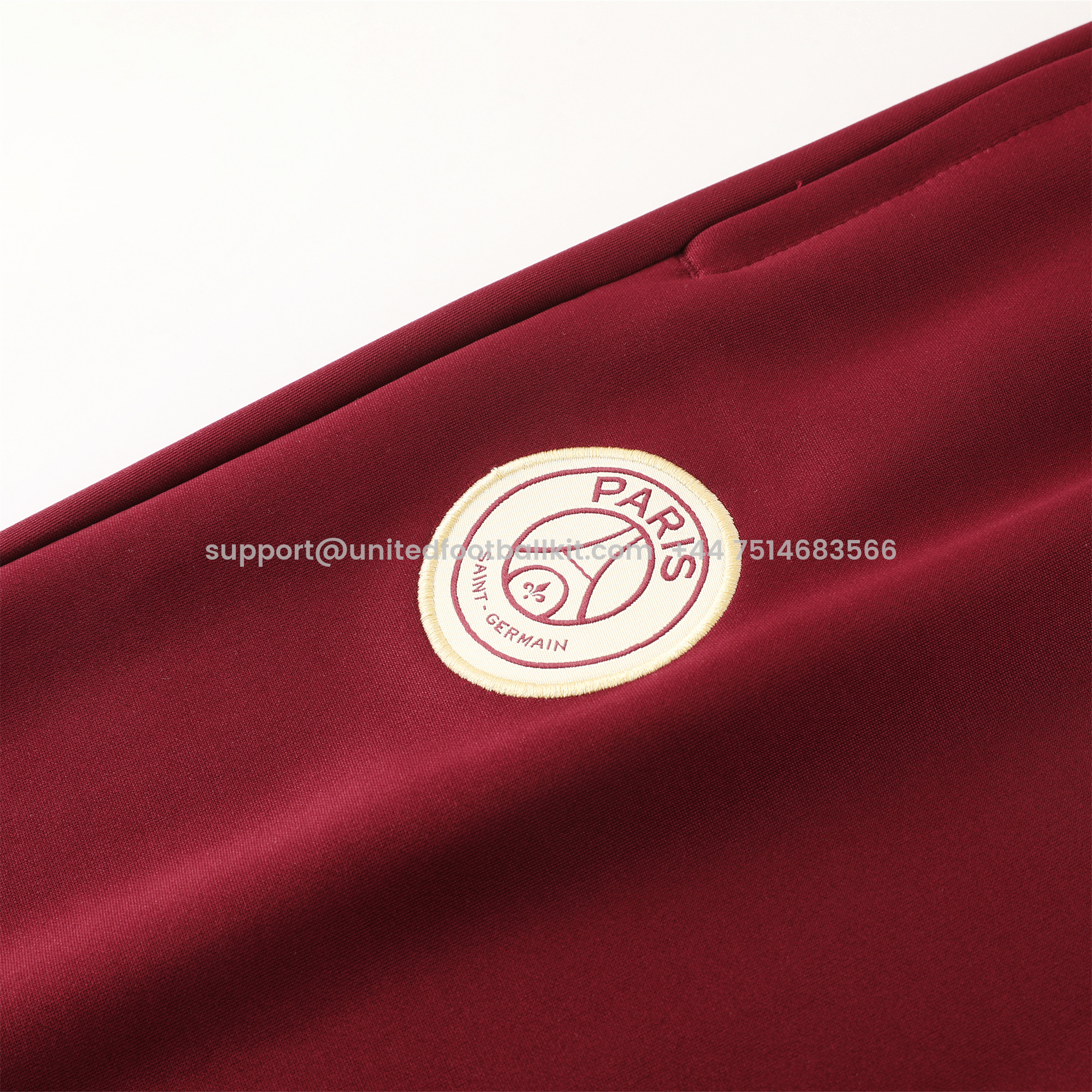 Unitedfootballkit.com | Paris Saint-Germain PSG 24-25 Jacket Training Tracksuit - Maroon -Customize Name, Number and Patch | Worldwide Shipping