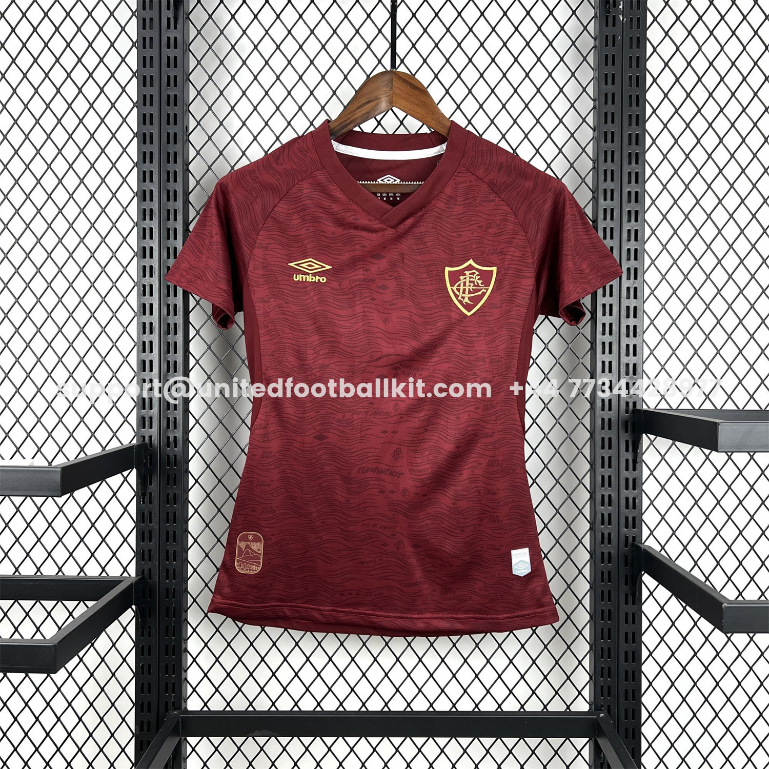 Unitedfootballkit.com | Women's Fluminense 25-26 Third Red Jersey -Customize Name, Number and Patch | Worldwide Shipping