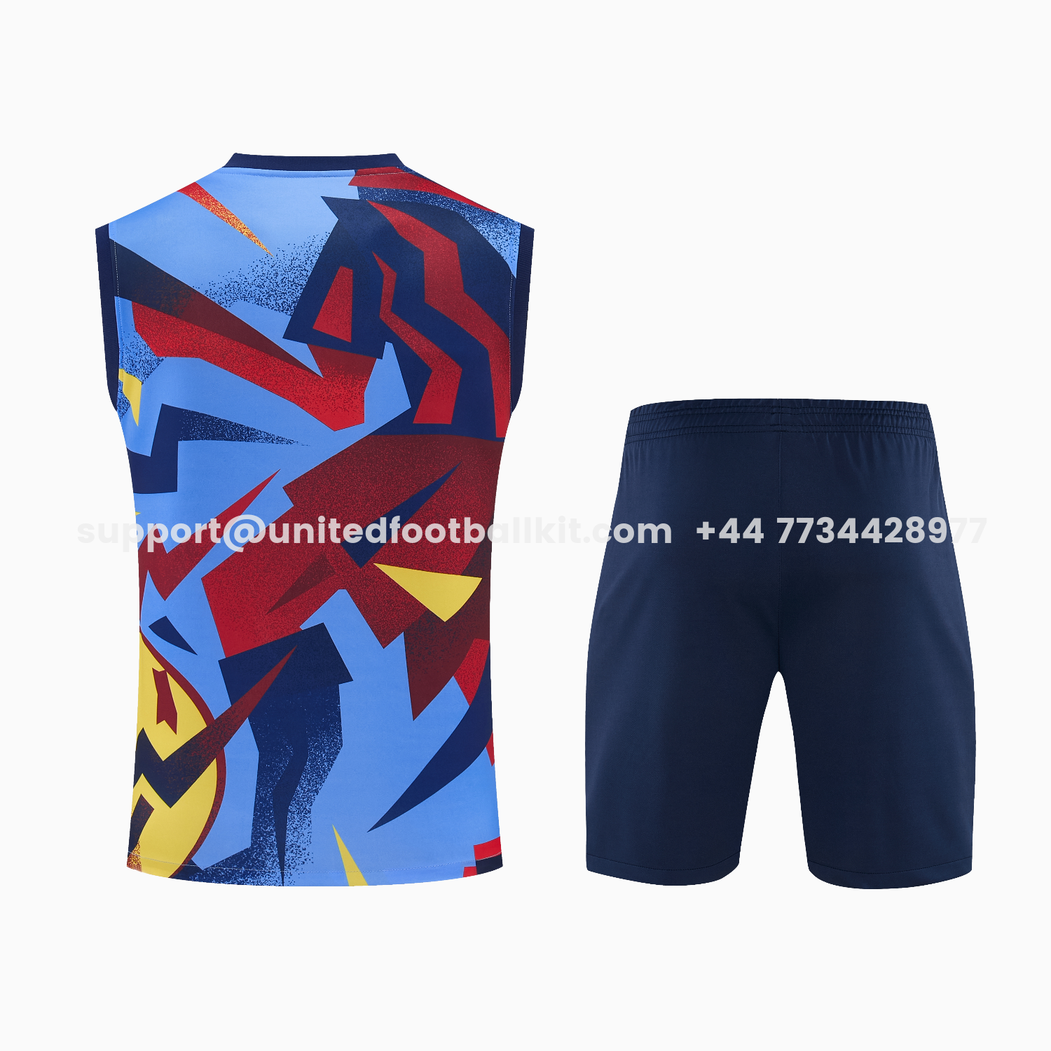 Unitedfootballkit.com | Barcelona 25-26 Vest Training Set - Colors Top & Dark Blue With Pink Accents Pants -Customize Name, Number and Patch | Worldwide Shipping