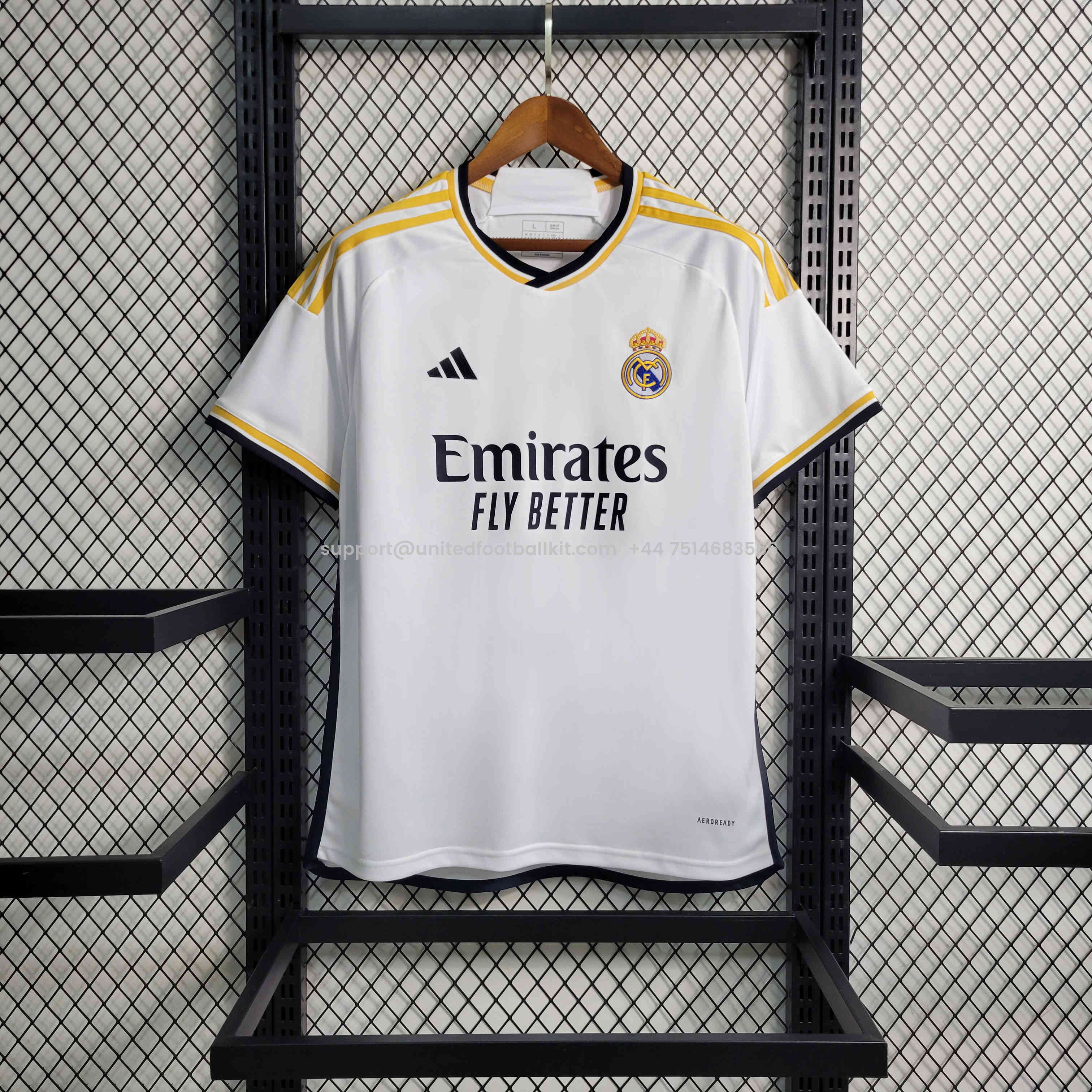 Unitedfootballkit.com | Real Madrid 23-24 Home Stadium Jersey - Fans Version -Customize Name, Number and Patch | Worldwide Shipping