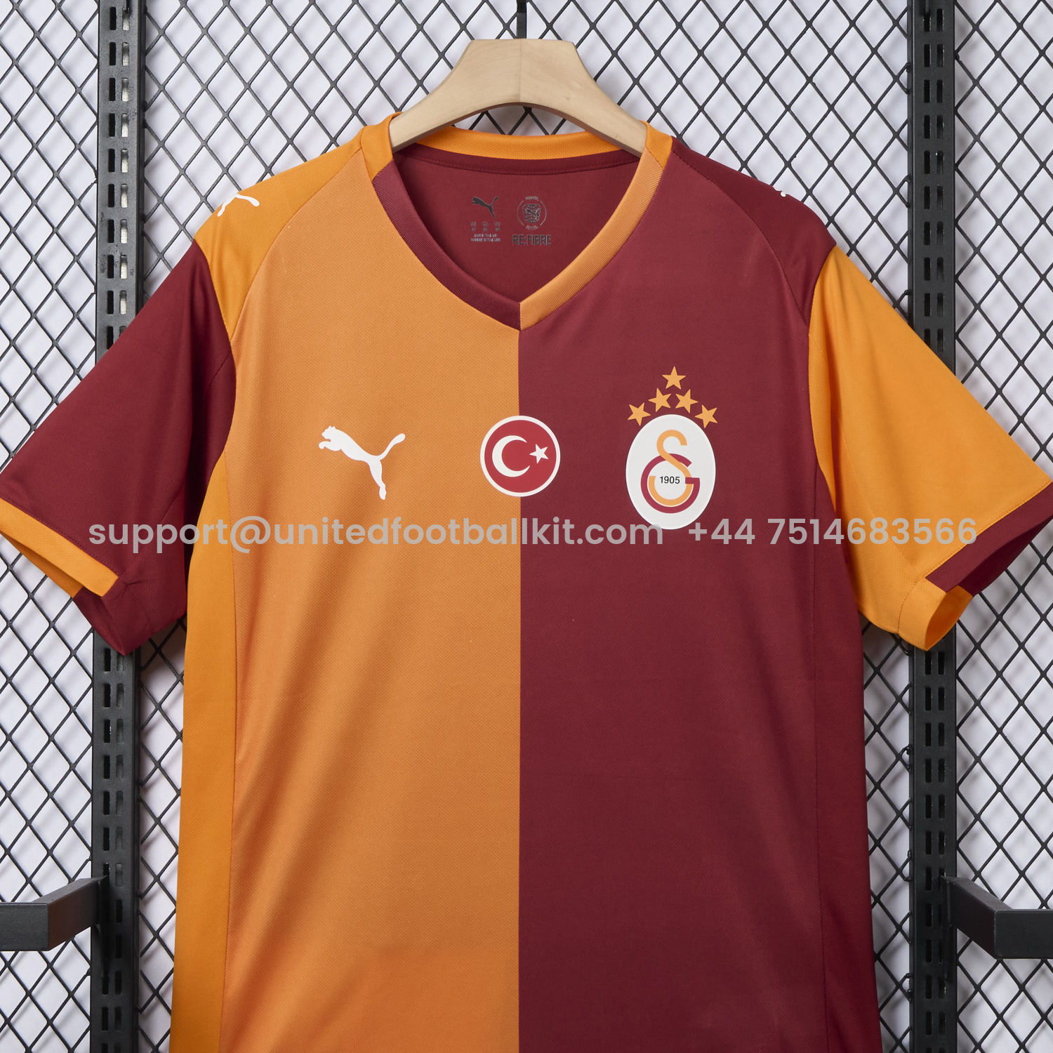 Unitedfootballkit.com | Galatasaray 25-26 Home Unsponsored Jersey with Five Stars - Fans Version -Customize Name, Number and Patch | Worldwide Shipping