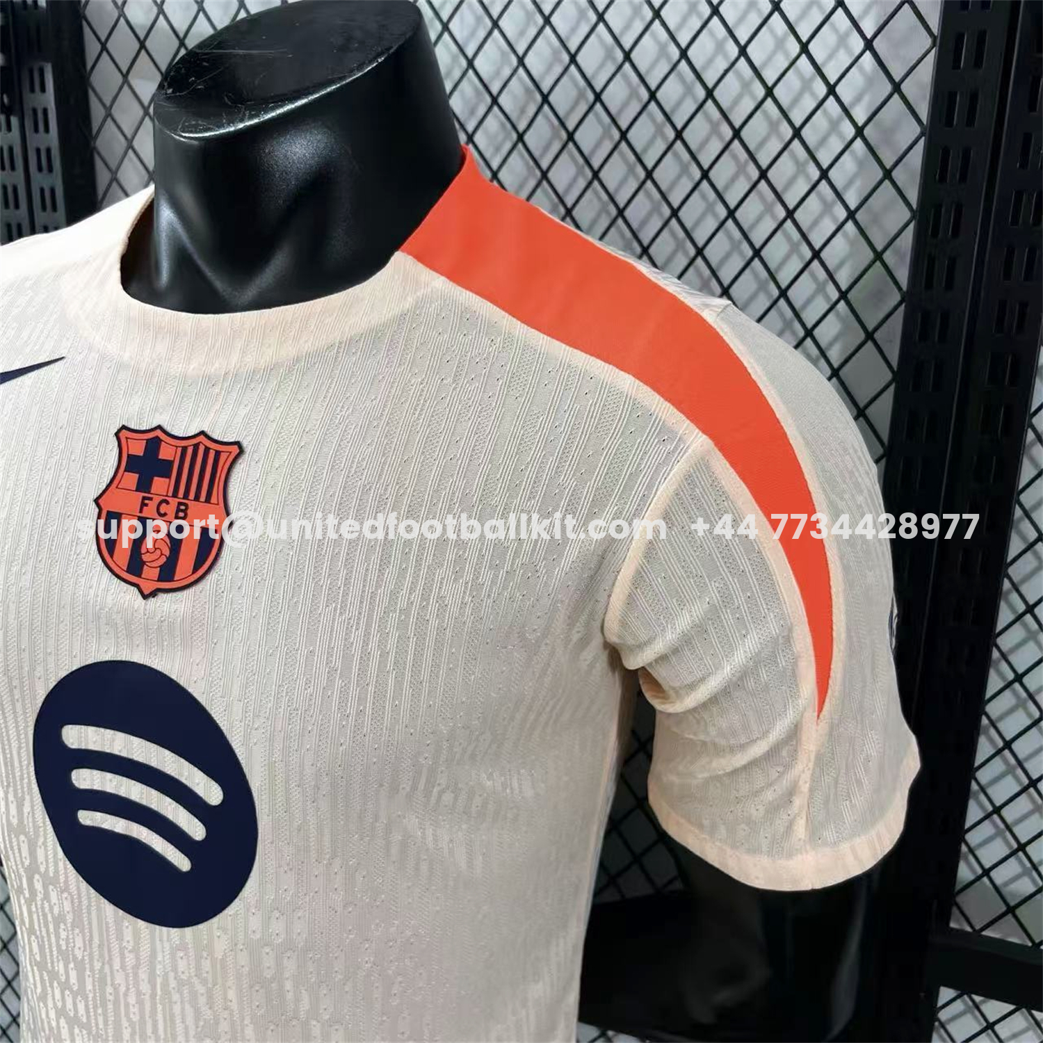 Unitedfootballkit.com | Barcelona 25-26 Beige Pre-Match Jersey - Player Version -Customize Name, Number and Patch | Worldwide Shipping