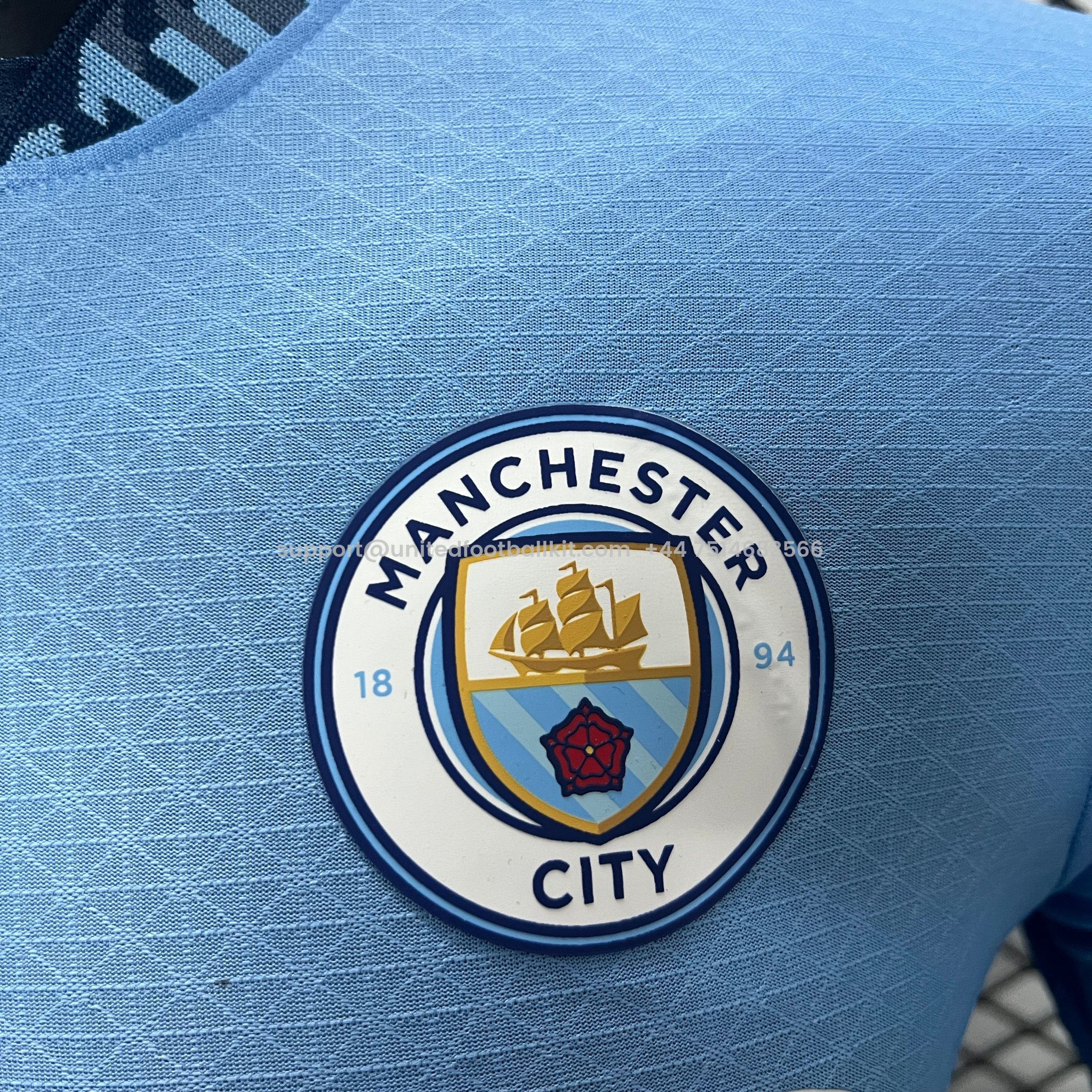 Unitedfootballkit.com | Manchester City 24-25 Home Stadium Jersey - Player Version -Customize Name, Number and Patch | Worldwide Shipping
