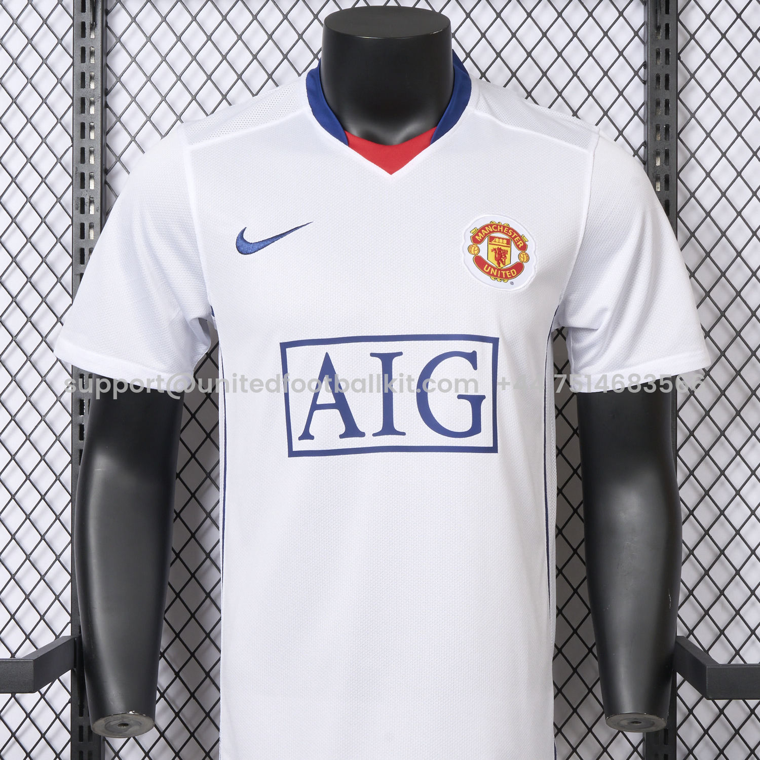 Unitedfootballkit.com | Retro Manchester United 2008-09 Away Jersey - Player Version -Customize Name, Number and Patch | Worldwide Shipping