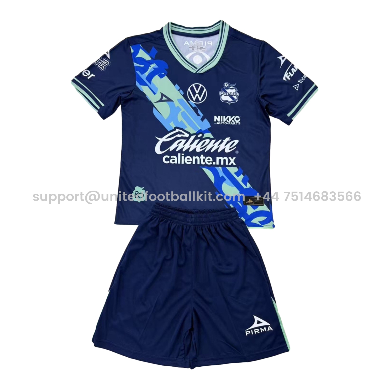 Unitedfootballkit.com | Club Puebla 24-25 Away Kids Kit -Customize Name, Number and Patch | Worldwide Shipping