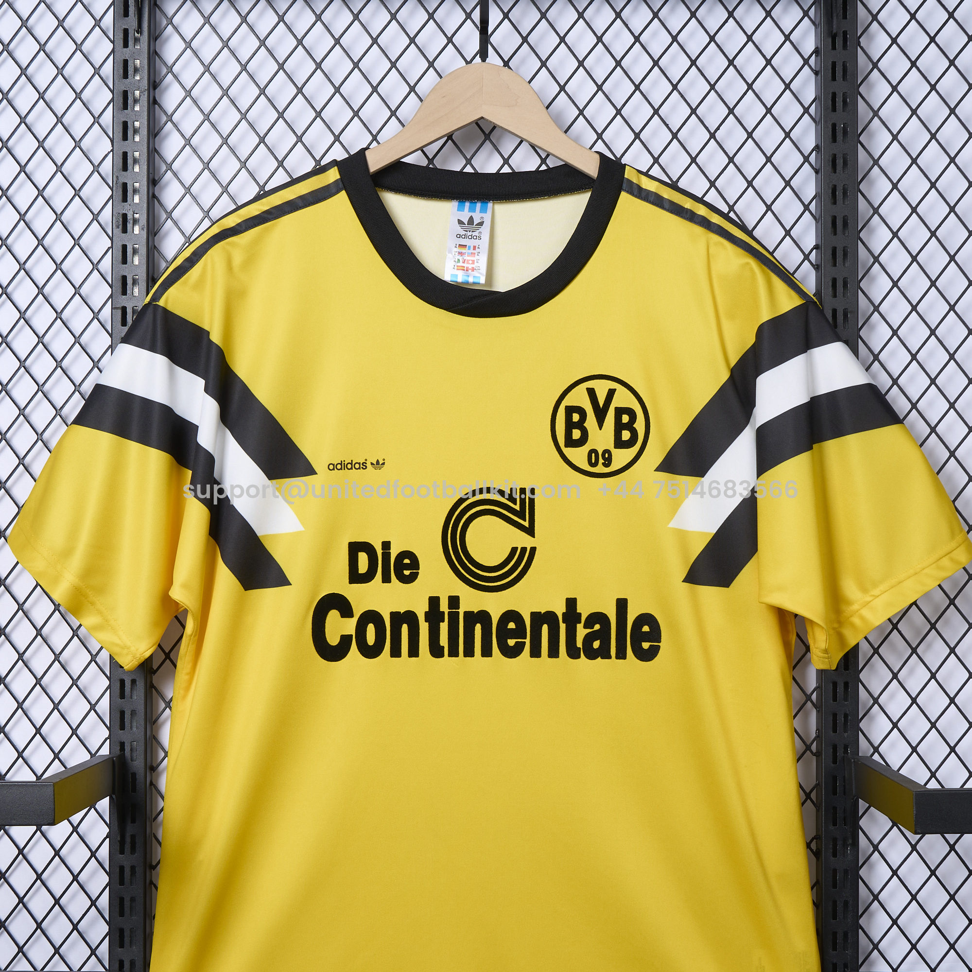 Unitedfootballkit.com | Dortmund Retro 1989 Home Shirt -Customize Name, Number and Patch | Worldwide Shipping