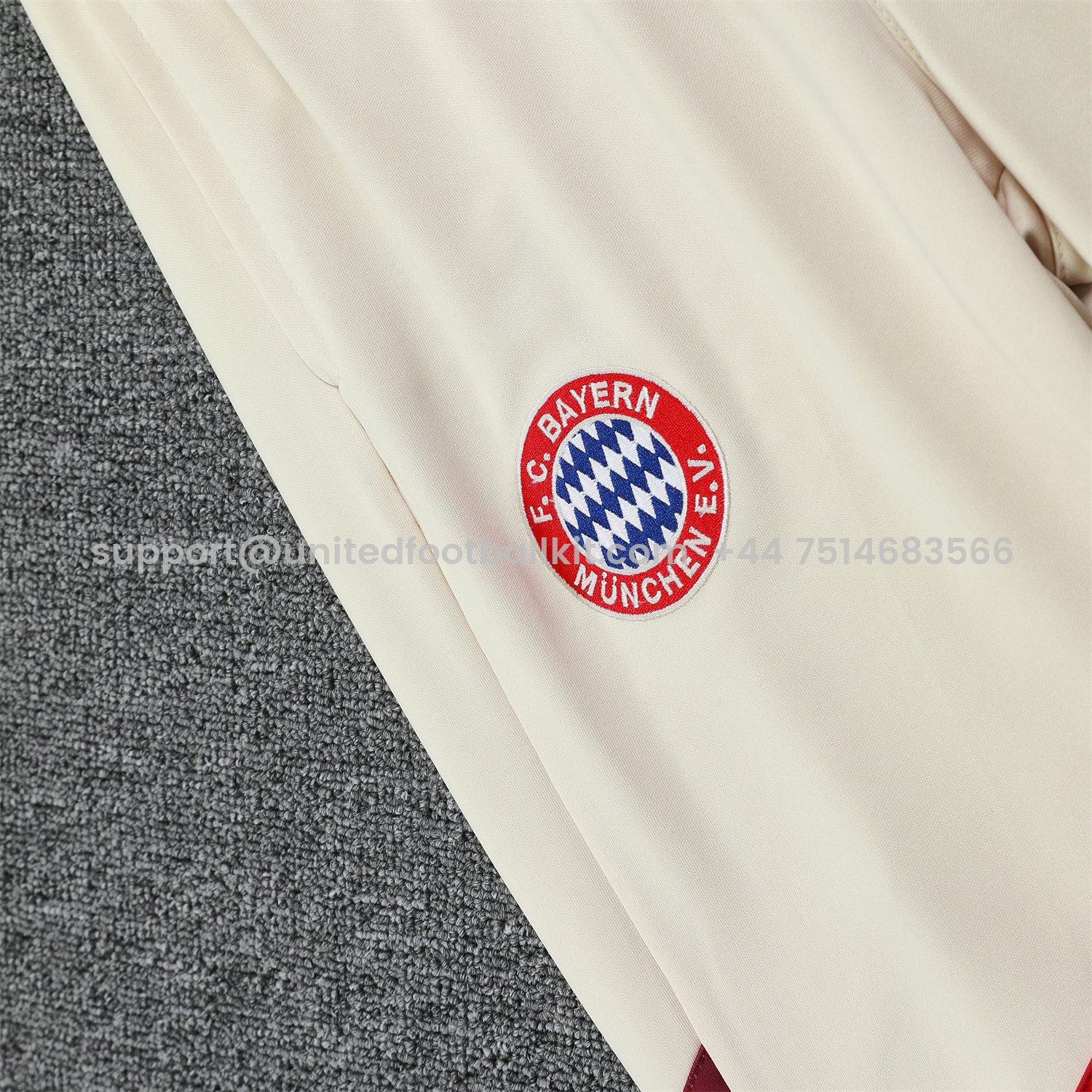 Unitedfootballkit.com | Bayern Munich 24-25 Originals LFSTLR Training Hoodie Set - Beige -Customize Name, Number and Patch | Worldwide Shipping