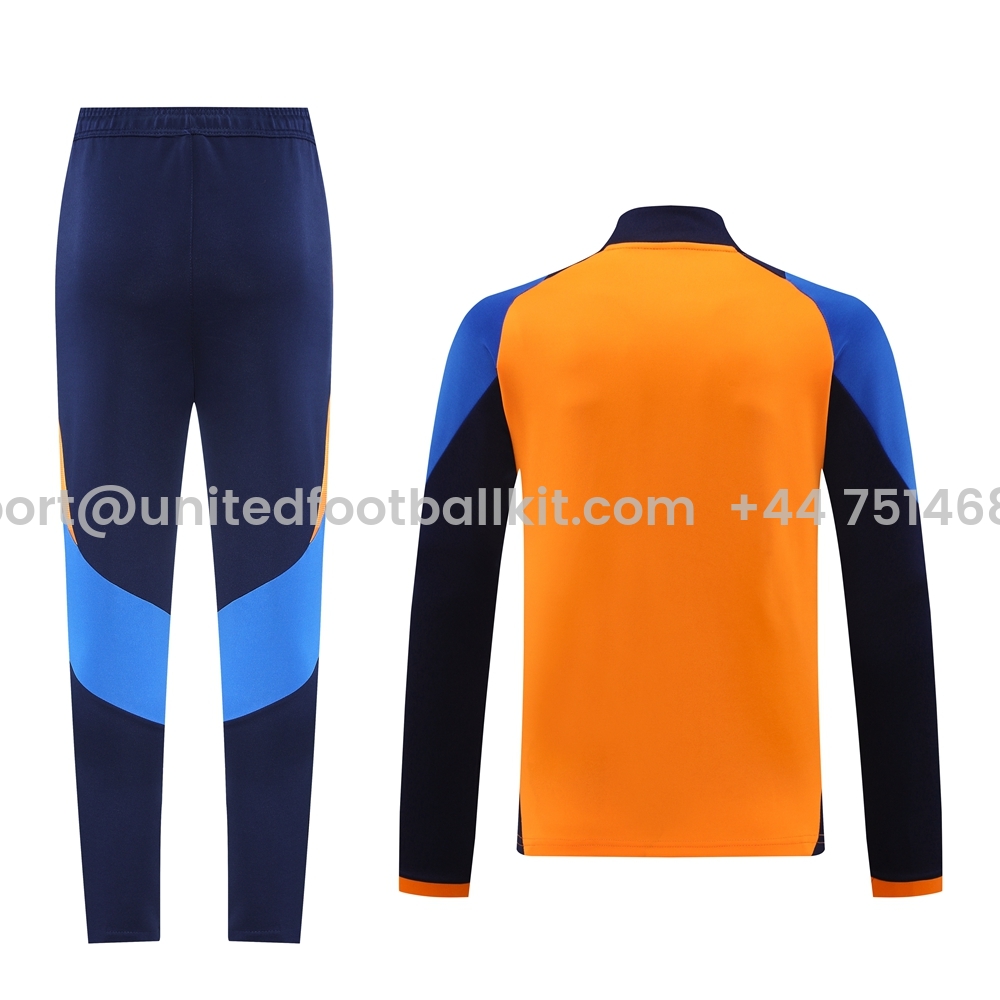 Unitedfootballkit.com | Juventus 24-25 Jacket Training Tracksuit - Orange -Customize Name, Number and Patch | Worldwide Shipping