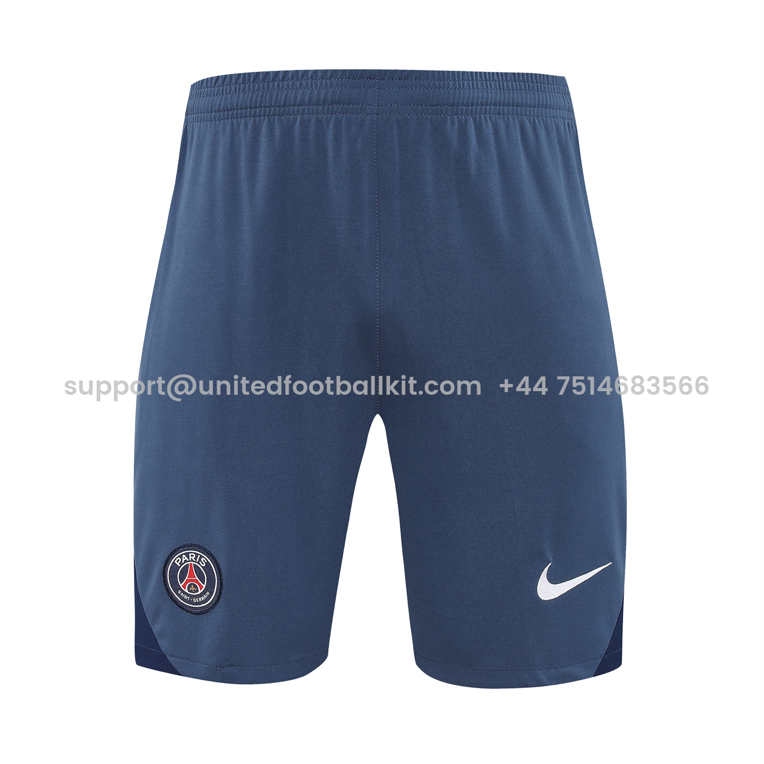 Unitedfootballkit.com | Paris Saint-Germain PSG 25-26 Short-Sleeve Training Set - Deep Blue Top & Deep Blue Shorts -Customize Name, Number and Patch | Worldwide Shipping