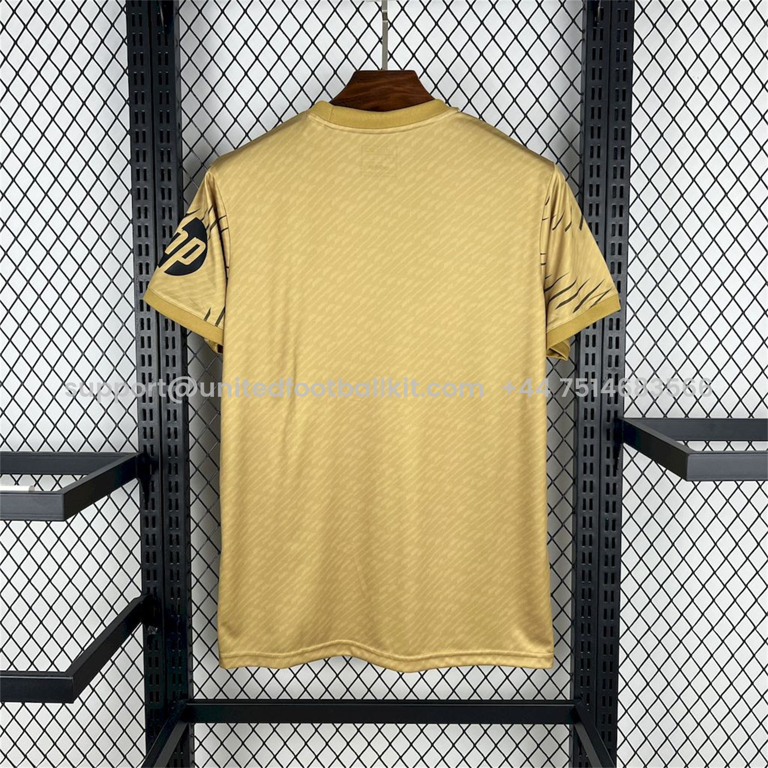 Unitedfootballkit.com | Real Madrid 25-26 Gold Swirl Training Jersey - Fans Version -Customize Name, Number and Patch | Worldwide Shipping