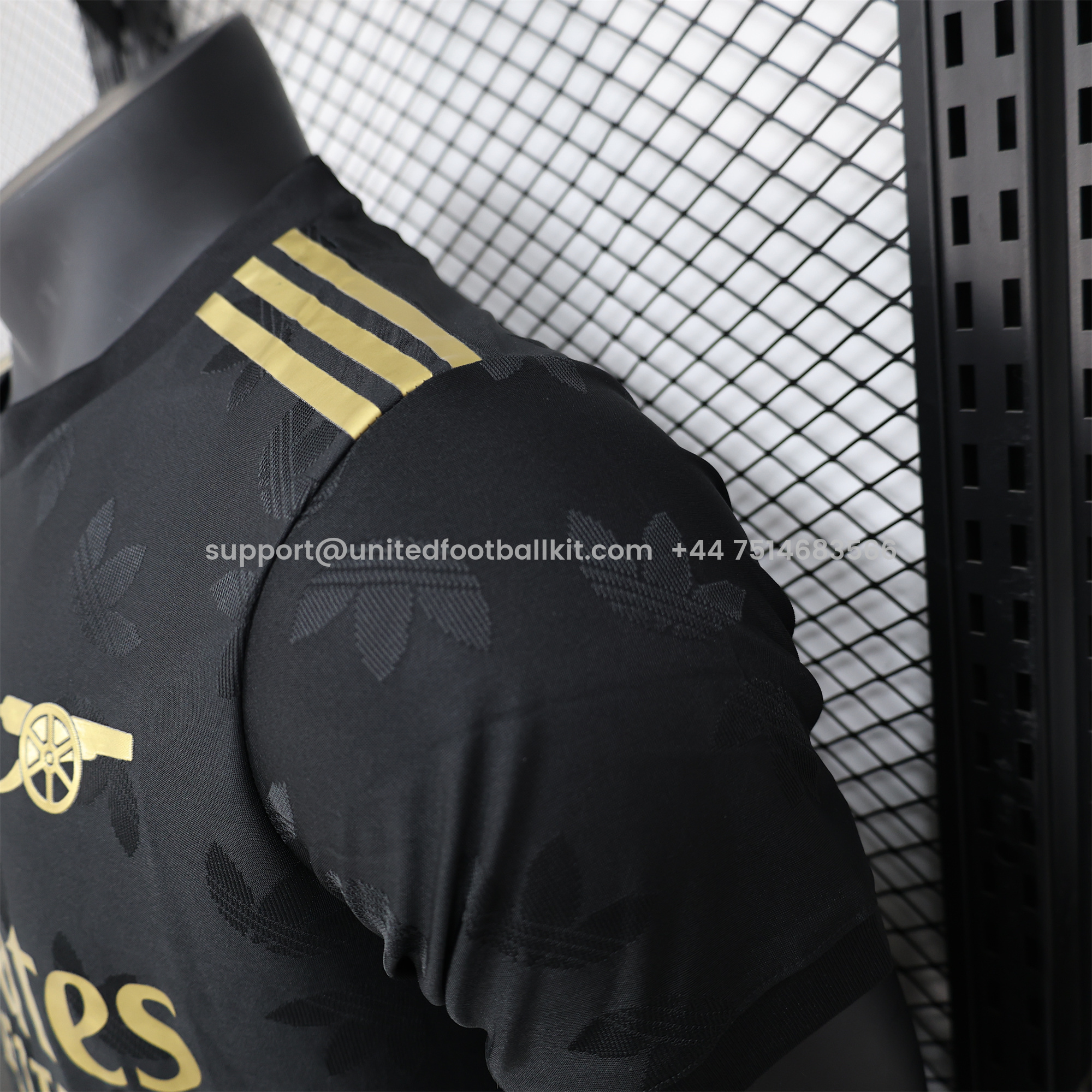 Unitedfootballkit.com | Arsenal 24-25 Black Gold Special Edition Jersey - Player Version -Customize Name, Number and Patch | Worldwide Shipping
