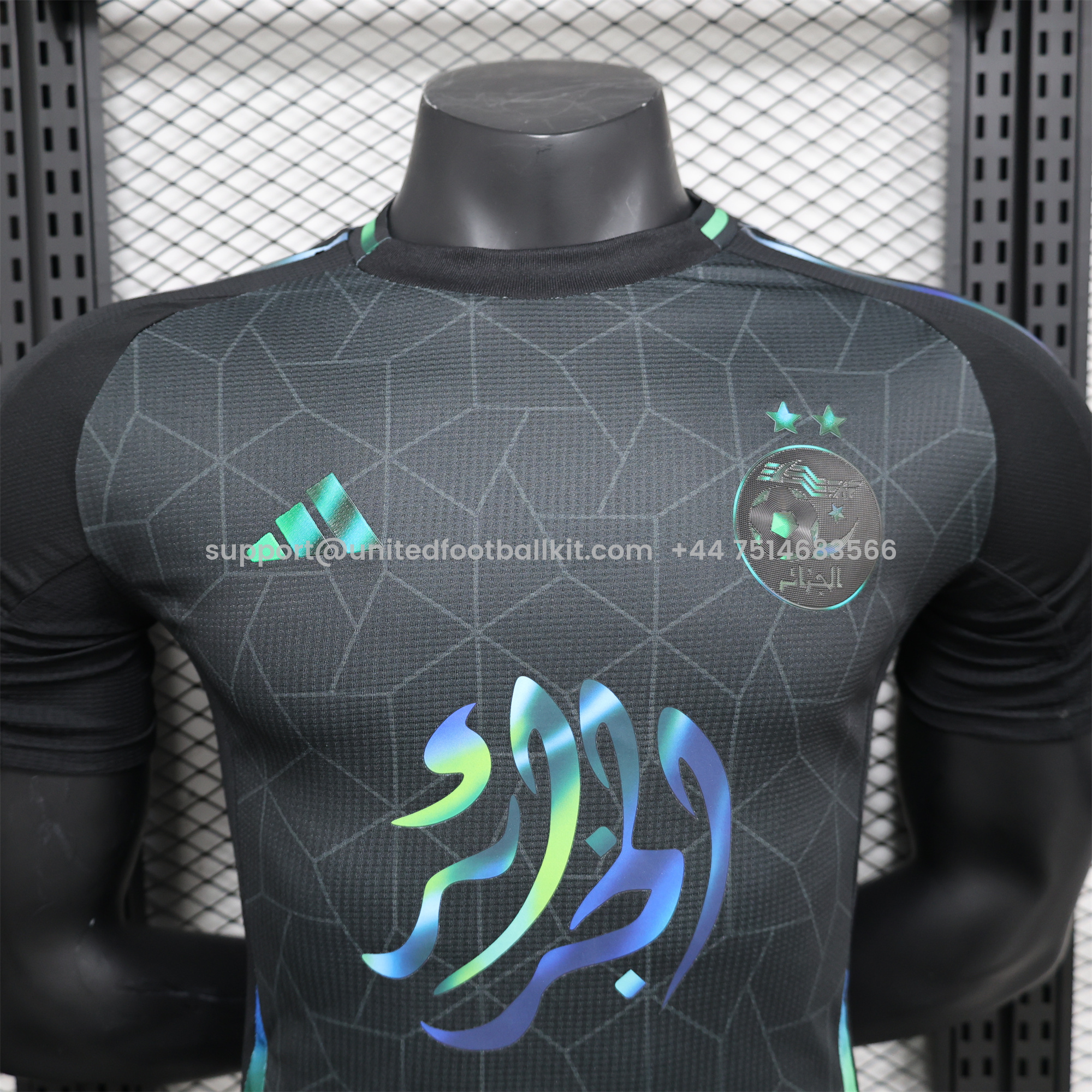 Unitedfootballkit.com | Algeria 2024-25 Black Special Edition Jersey - Player Version -Customize Name, Number and Patch | Worldwide Shipping