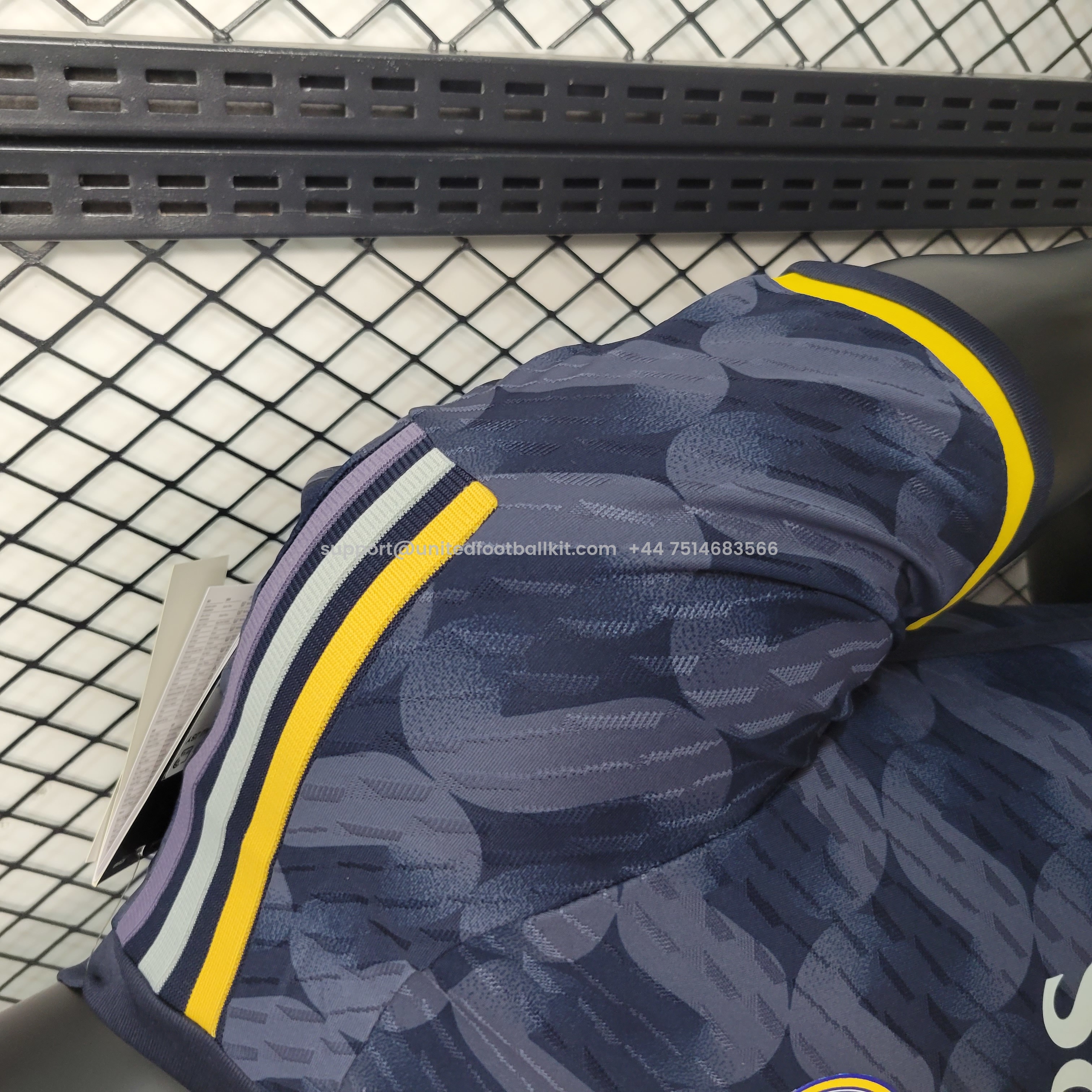 Unitedfootballkit.com | Real Madrid 23-24 Away Blue Jersey - Player Version -Customize Name, Number and Patch | Worldwide Shipping