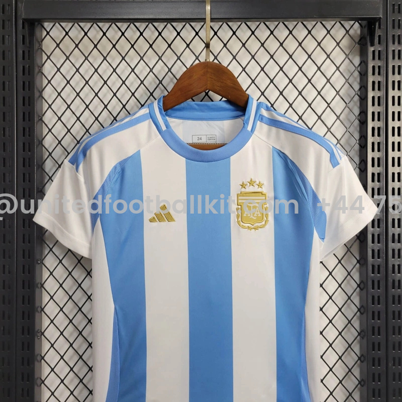 Unitedfootballkit.com | Argentina 2024 Home Stadium Kids Kit -Customize Name, Number and Patch | Worldwide Shipping