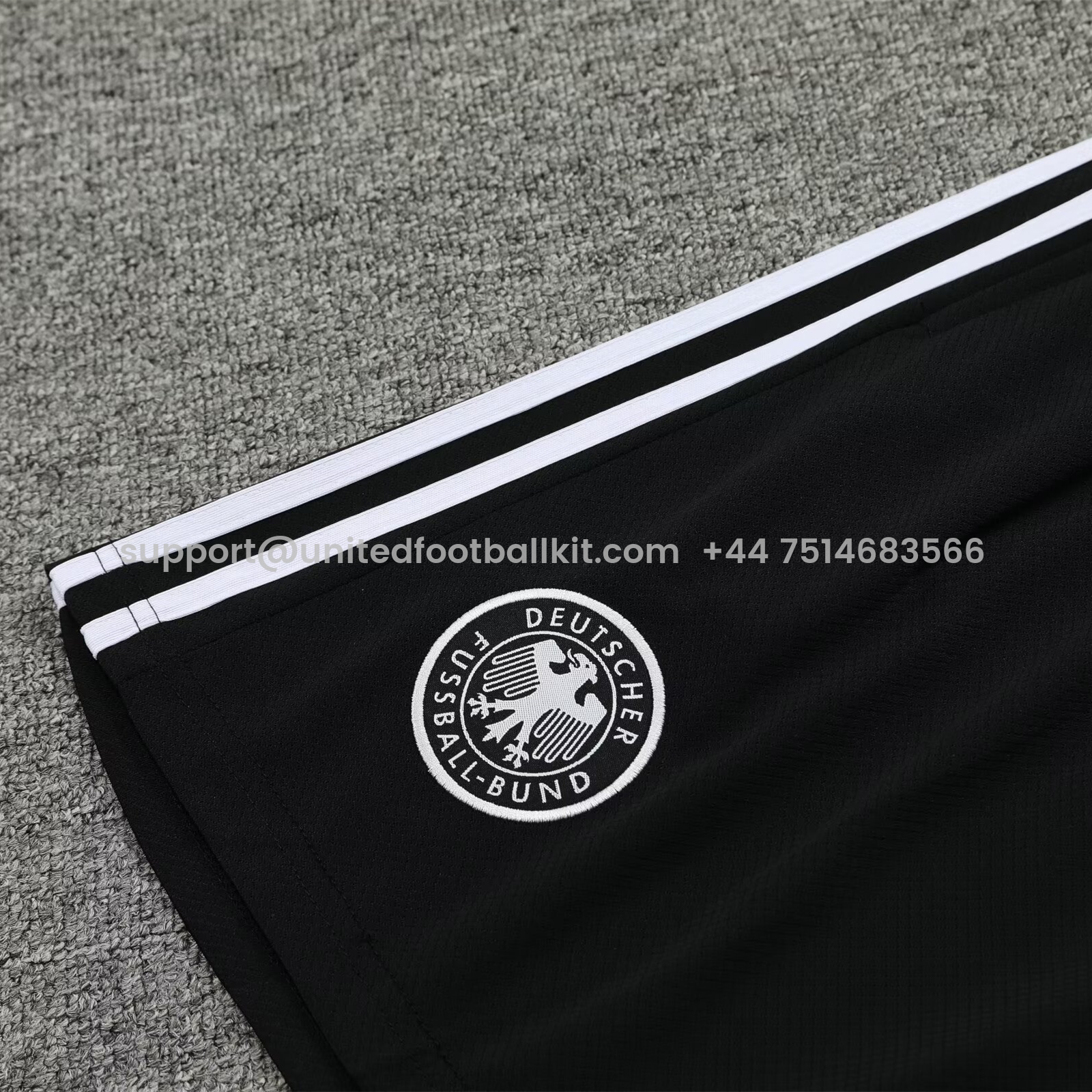 Unitedfootballkit.com | Germany 2024 Originals 3-Stripes Short-Sleeve Training Set - White -Customize Name, Number and Patch | Worldwide Shipping