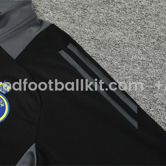Unitedfootballkit.com | Al Nassr Riyadh Victory 24-25 Long Sleeve Training Set - Black -Customize Name, Number and Patch | Worldwide Shipping