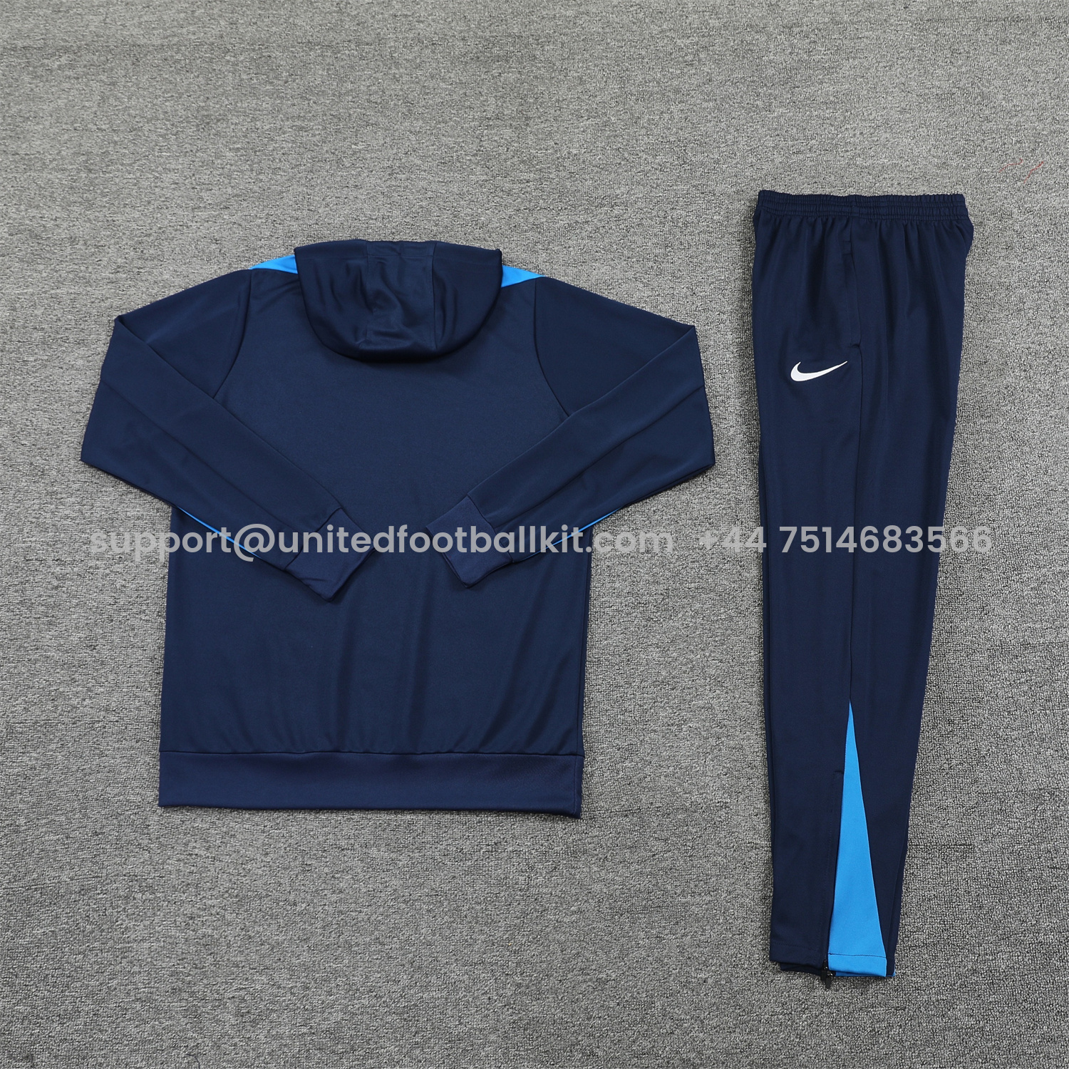 Unitedfootballkit.com | C.H.E.L.S.E.A 24-25 Training Hoodie Set - Deep Blue Hoodie and Pants -Customize Name, Number and Patch | Worldwide Shipping
