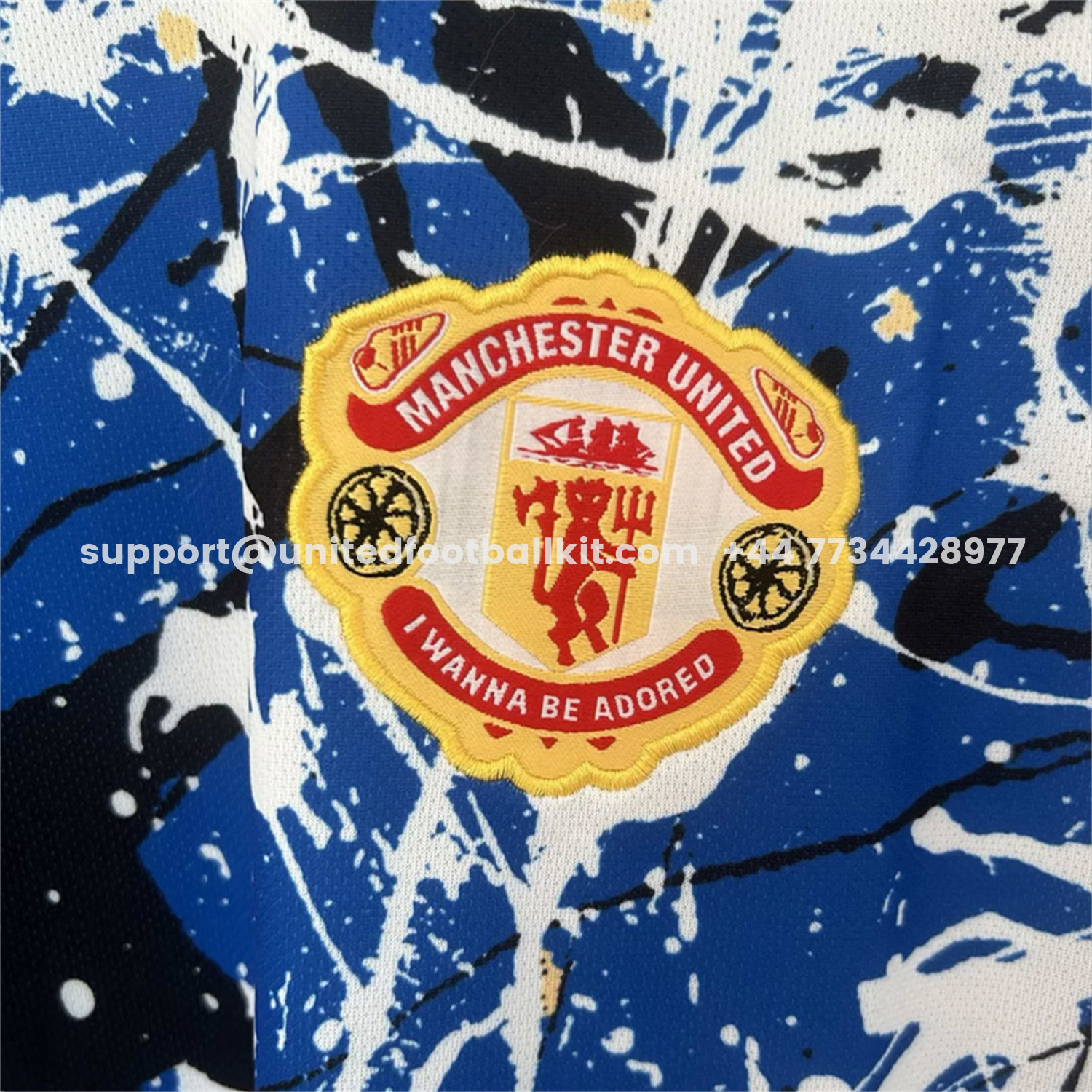 Unitedfootballkit.com | Manchester United 25-26 Stone Roses Special Jersey - Fans Version -Customize Name, Number and Patch | Worldwide Shipping