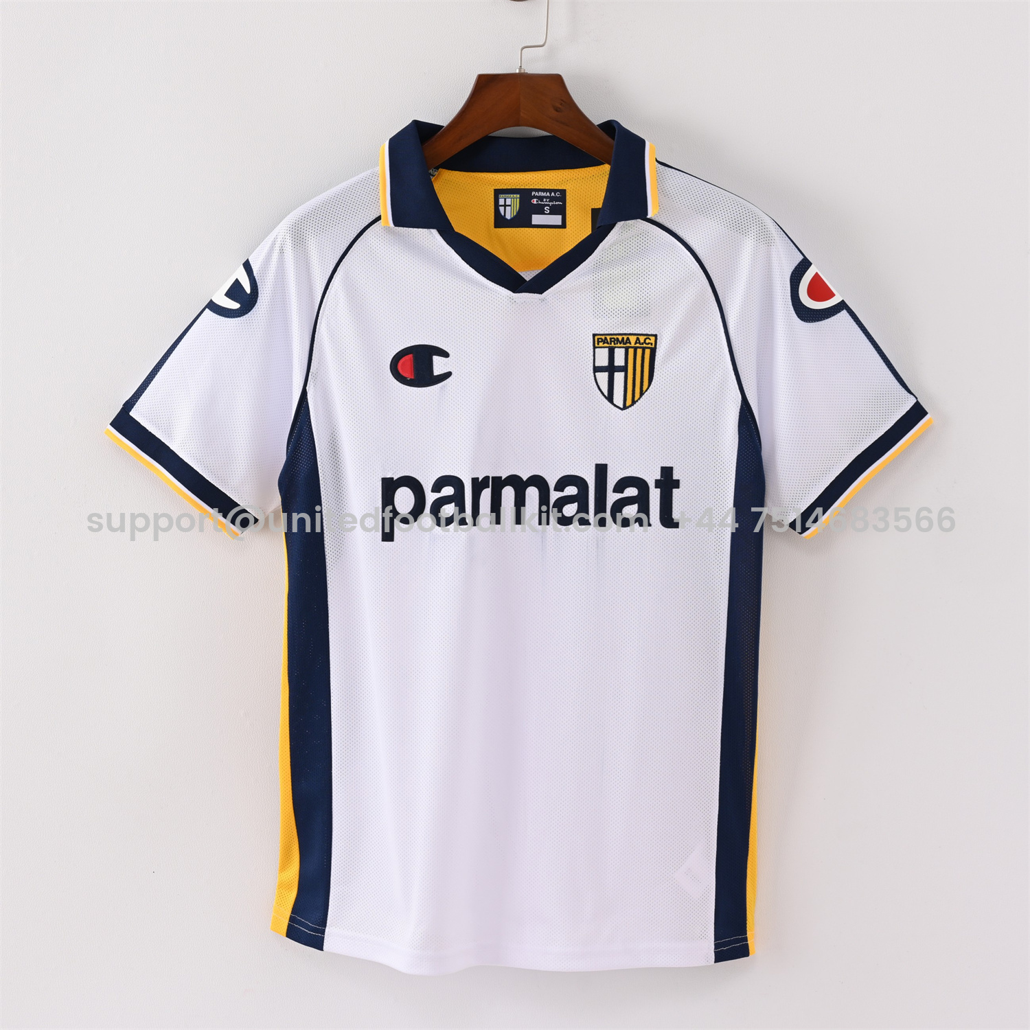 Unitedfootballkit.com | Retro Parma 2003-04 Away Jersey - Fans Version -Customize Name, Number and Patch | Worldwide Shipping