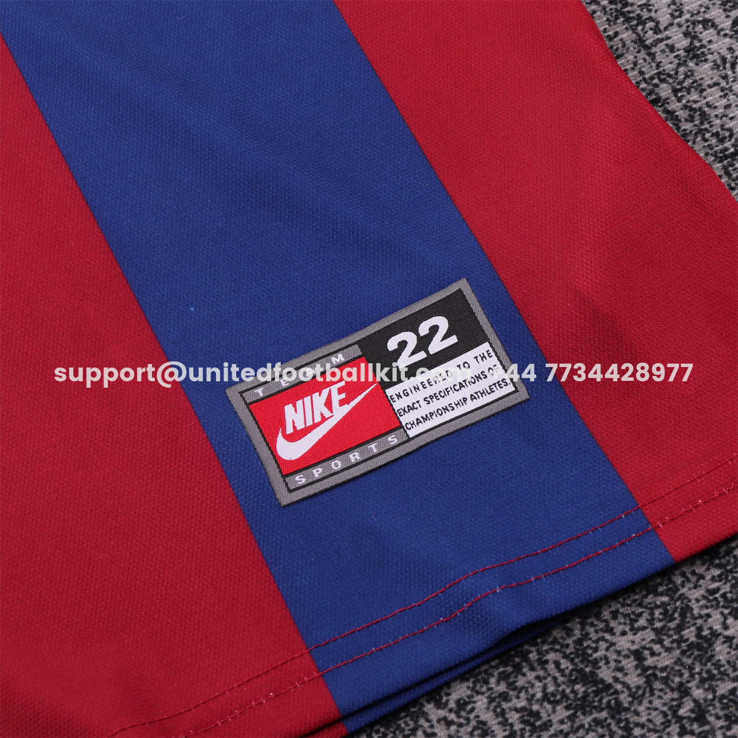 Unitedfootballkit.com | Retro Barcelona 1998-99 Home Kids Kit -Customize Name, Number and Patch | Worldwide Shipping