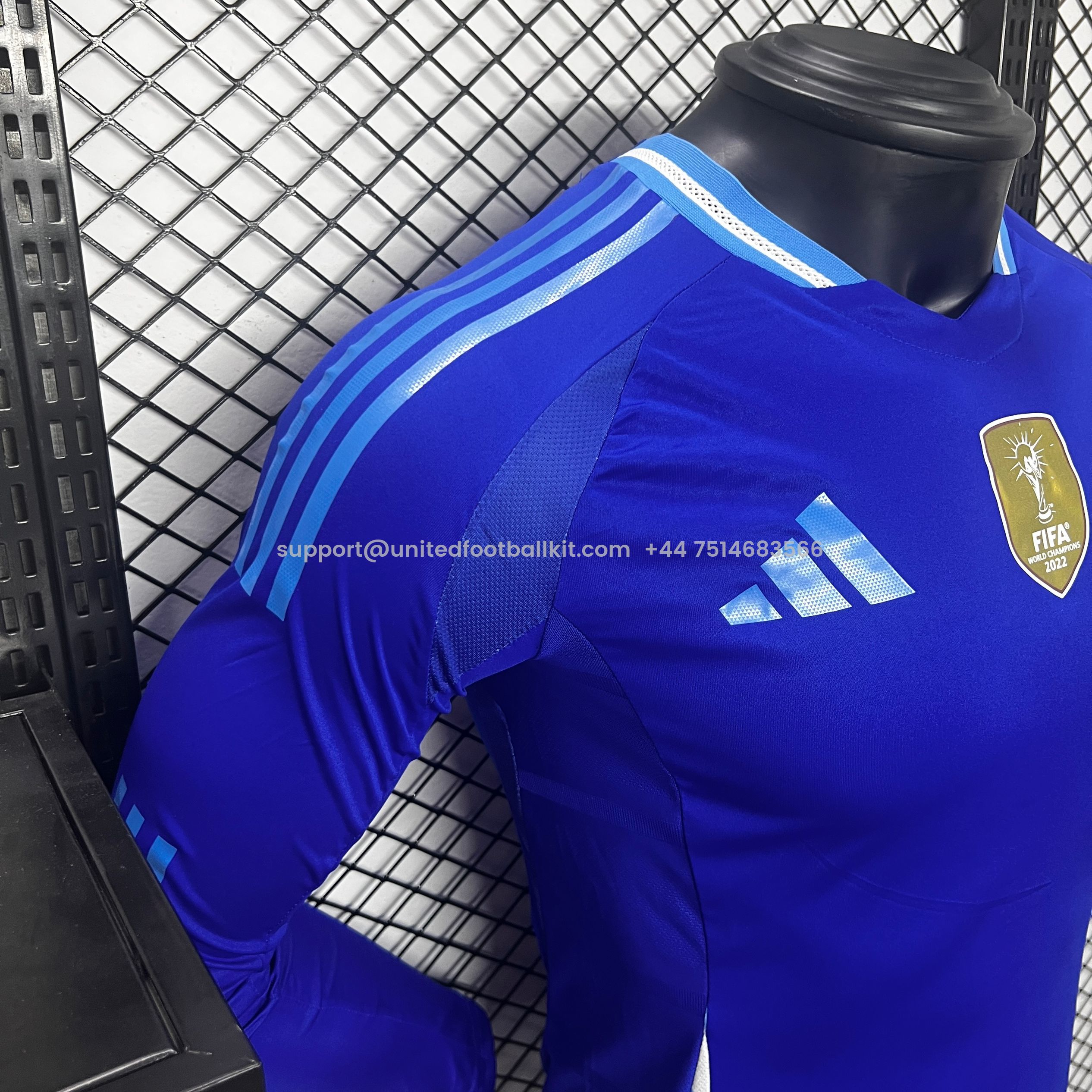 Unitedfootballkit.com | Argentina 2024 Away Long Sleeve Jersey - Player Version -Customize Name, Number and Patch | Worldwide Shipping