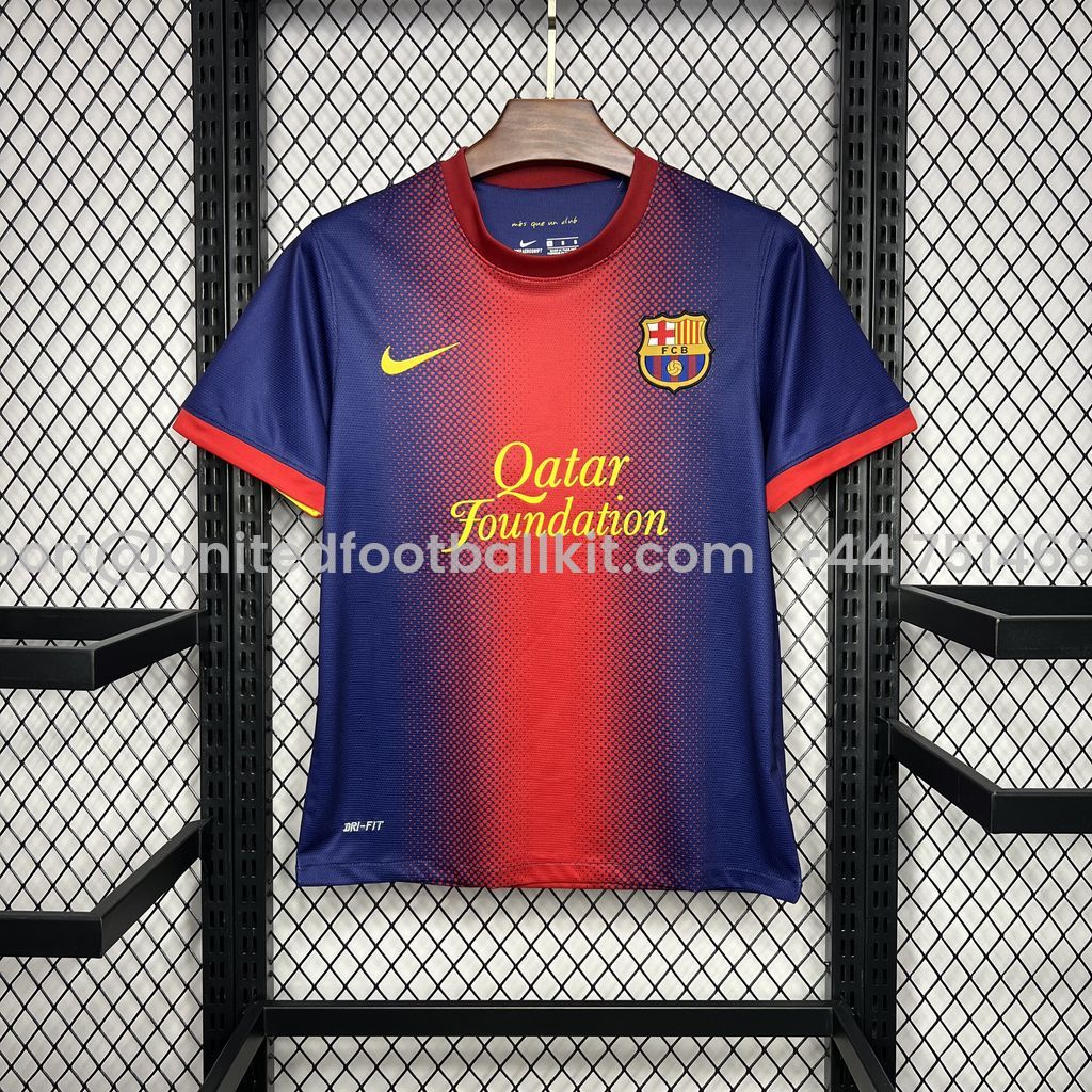 Unitedfootballkit.com | Retro Barcelona 12-13 Home Stadium Jersey -Customize Name, Number and Patch | Worldwide Shipping
