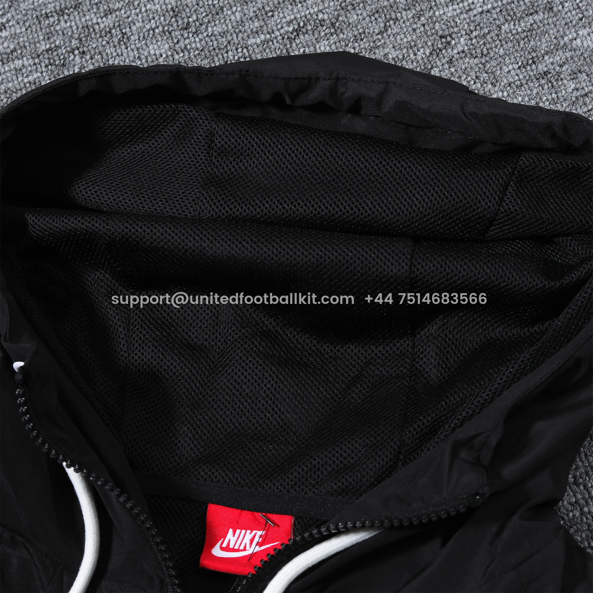 Unitedfootballkit.com | Inter Milan 24-25 Blue & Black Hooded Windbreaker - Player Version -Customize Name, Number and Patch | Worldwide Shipping