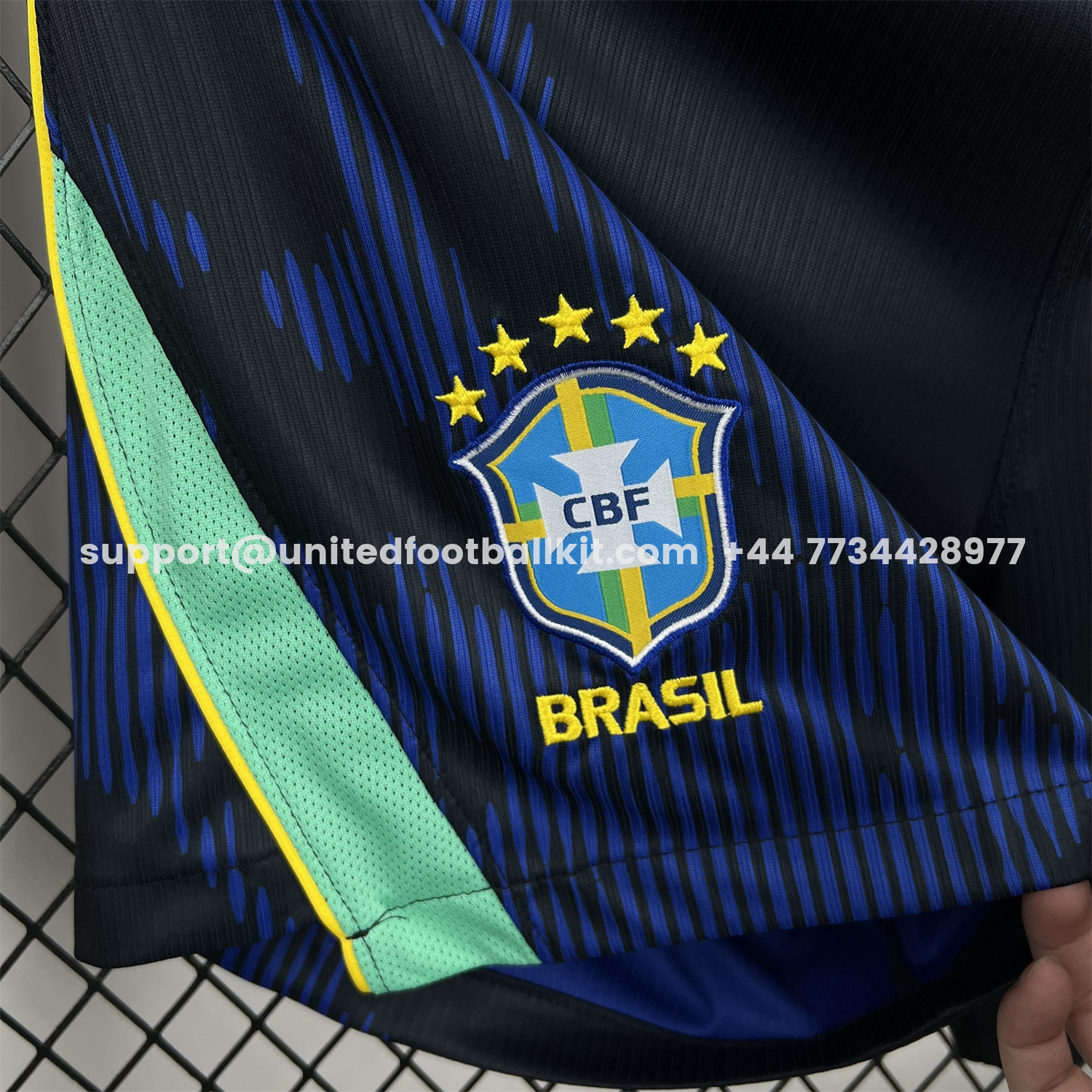 Unitedfootballkit.com | Brazil 2026 Away Blue Shorts - Fans Version -Customize Name, Number and Patch | Worldwide Shipping