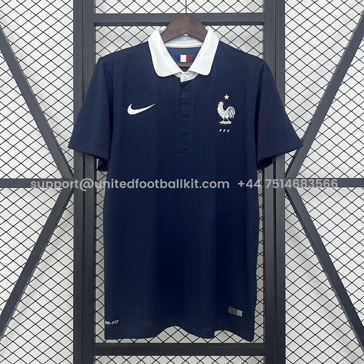 Unitedfootballkit.com | Retro France 2014 Home Jersey -Customize Name, Number and Patch | Worldwide Shipping
