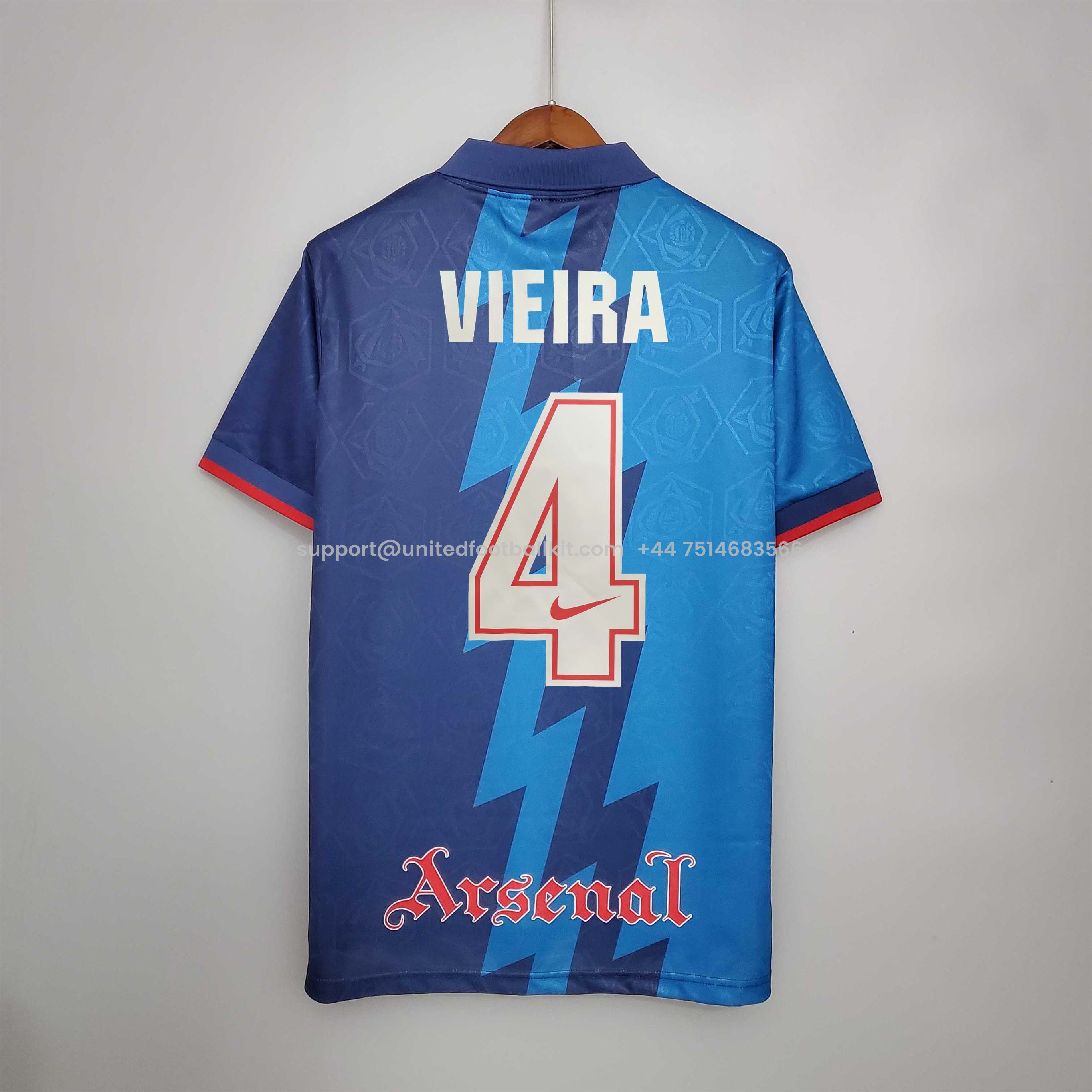 Unitedfootballkit.com | Retro Arsenal 95-96 Away Stadium Jersey -Customize Name, Number and Patch | Worldwide Shipping
