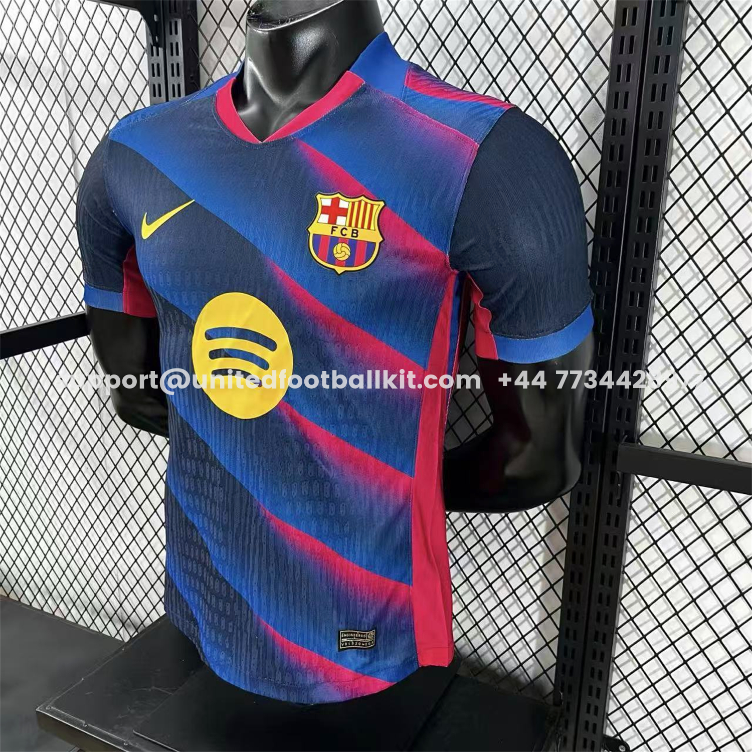 Unitedfootballkit.com | Barcelona 25-26 Red And Blue Twill Special Jersey - Player Version -Customize Name, Number and Patch | Worldwide Shipping