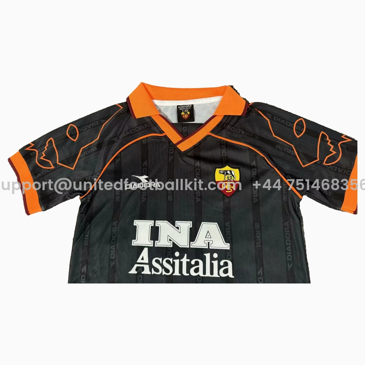 Unitedfootballkit.com | Retro Roma 1999-00 Third Kids Kit -Customize Name, Number and Patch | Worldwide Shipping