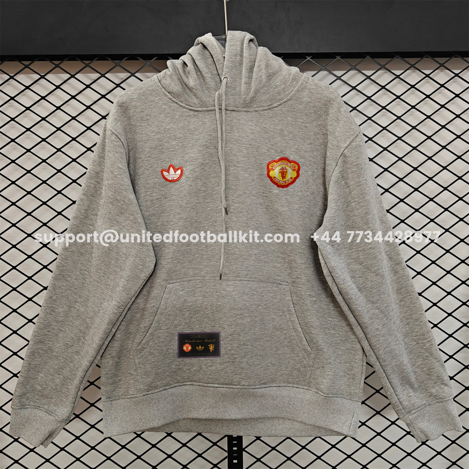 Unitedfootballkit.com | Manchester United 25-26 Originals Terrace Icon Unisex Pullover Hoodie -Customize Name, Number and Patch | Worldwide Shipping